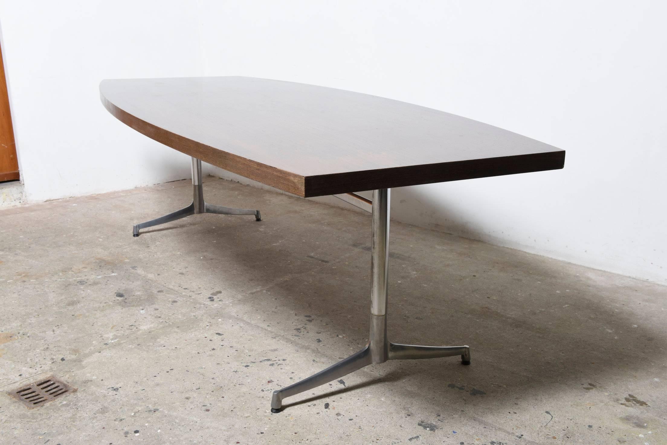 Large Wenge Conference-Dining Table, 1960s, Knoll International In Good Condition In Antwerp, BE