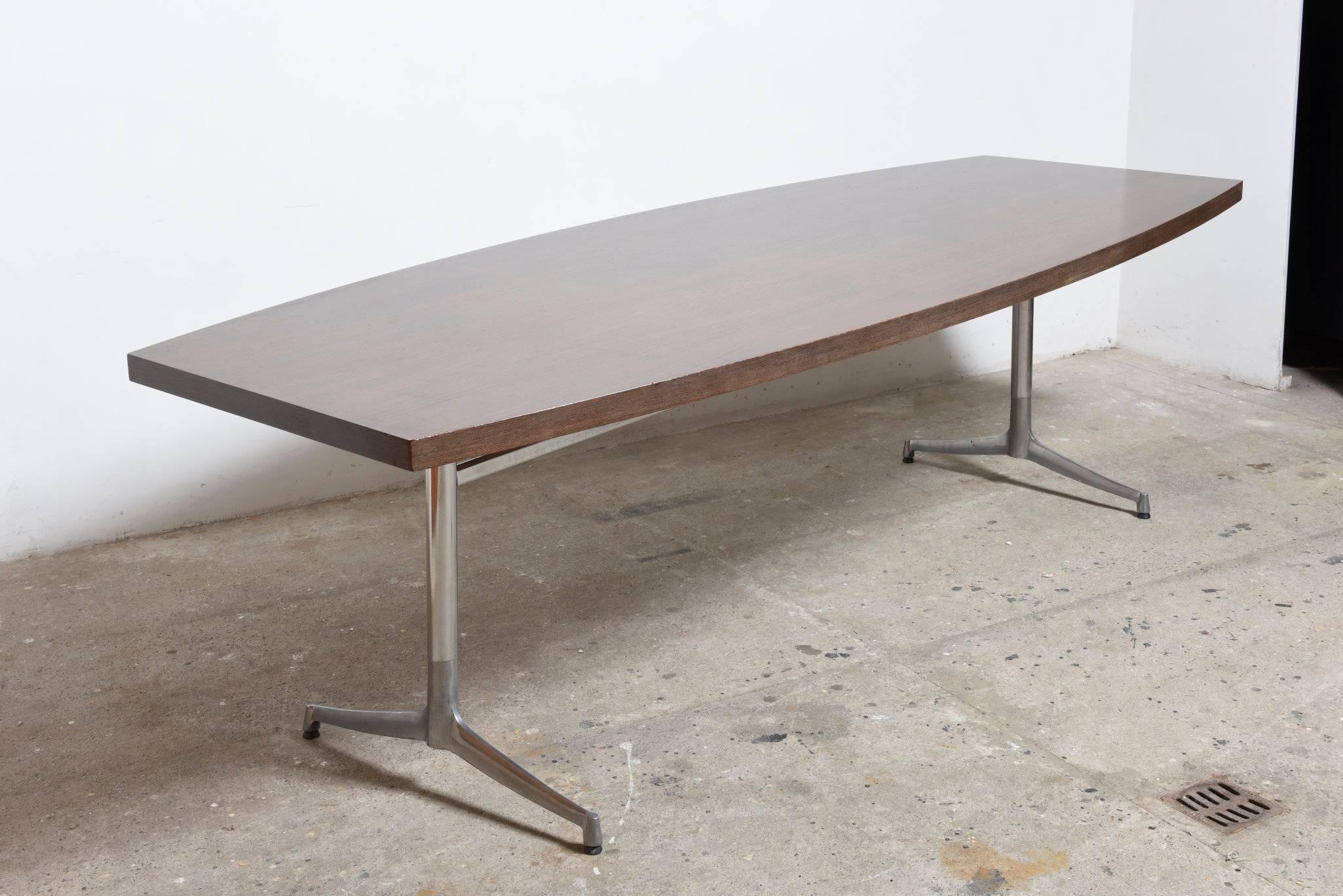 Mid-20th Century Large Wenge Conference-Dining Table, 1960s, Knoll International