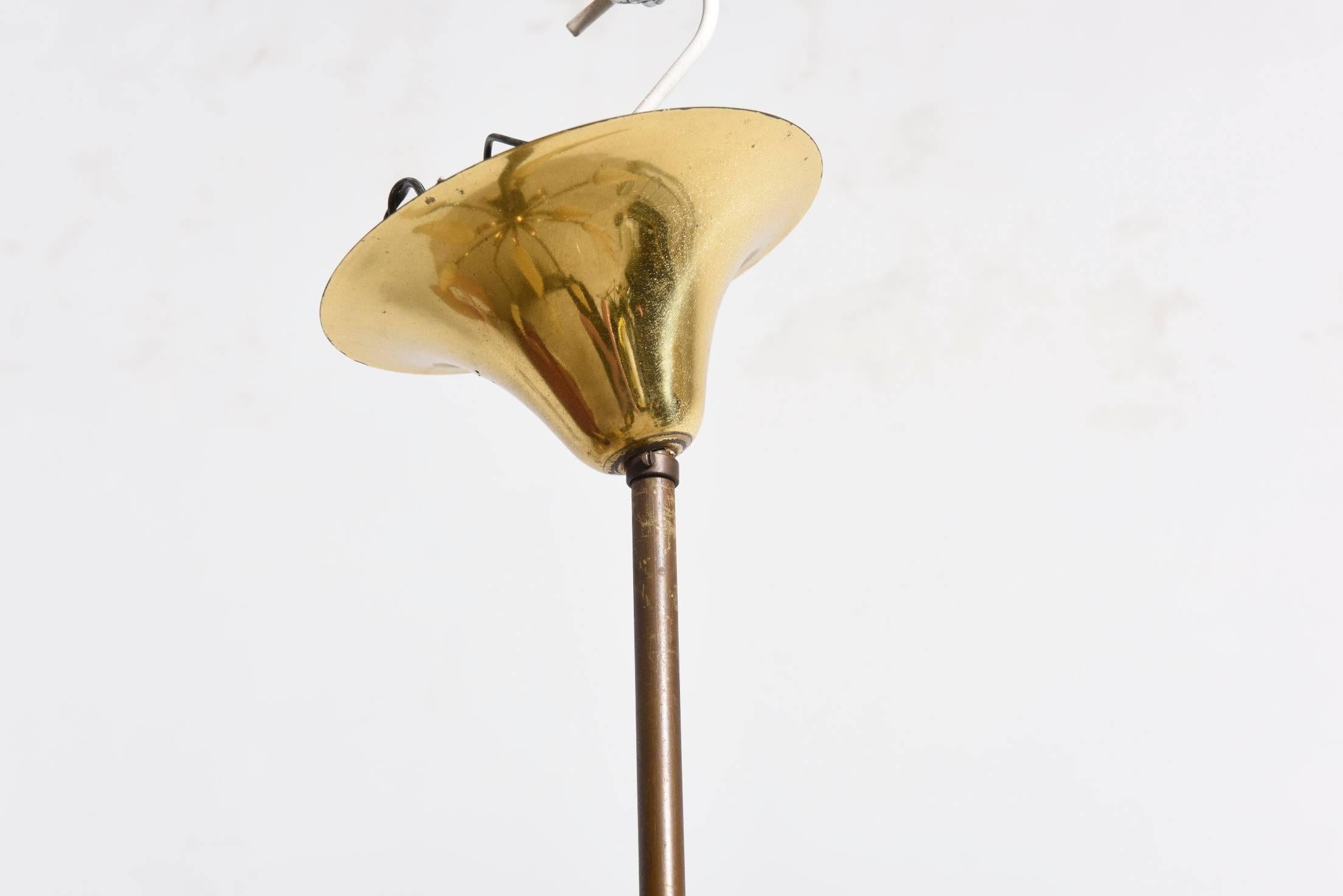 Large Stilnovo Style Brass Sputnik Chandelier, 1950s, Modernist Design 1