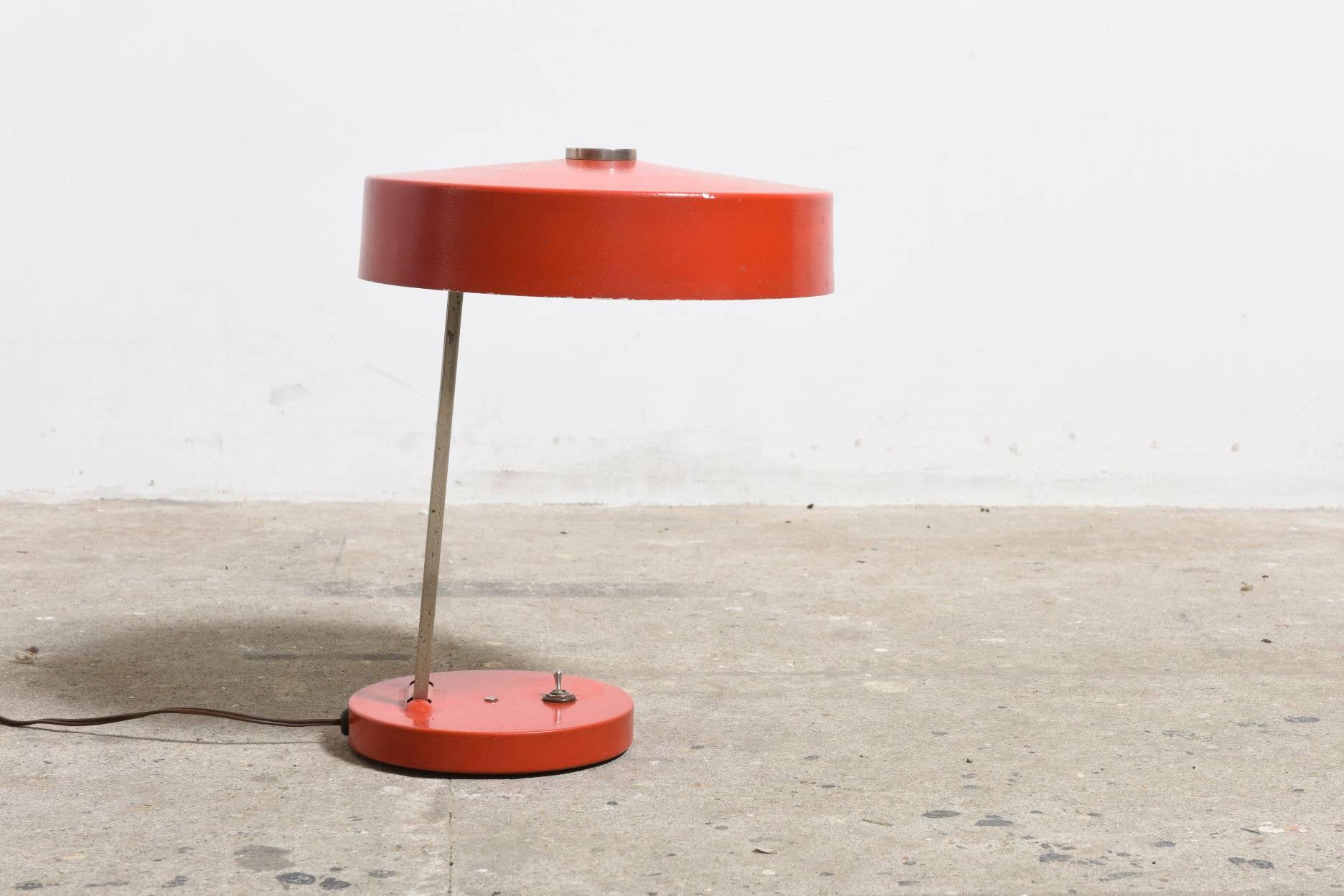 Mid-Century Modern Red Kaiser Bauhaus Adjustable Desk Light
