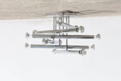 Exceptional Chrome Sputnik Flush Mount by Geatano Sciolari for Boulanger