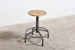 Set of Six Friso Kramer Adjustable Height Industrial Stools