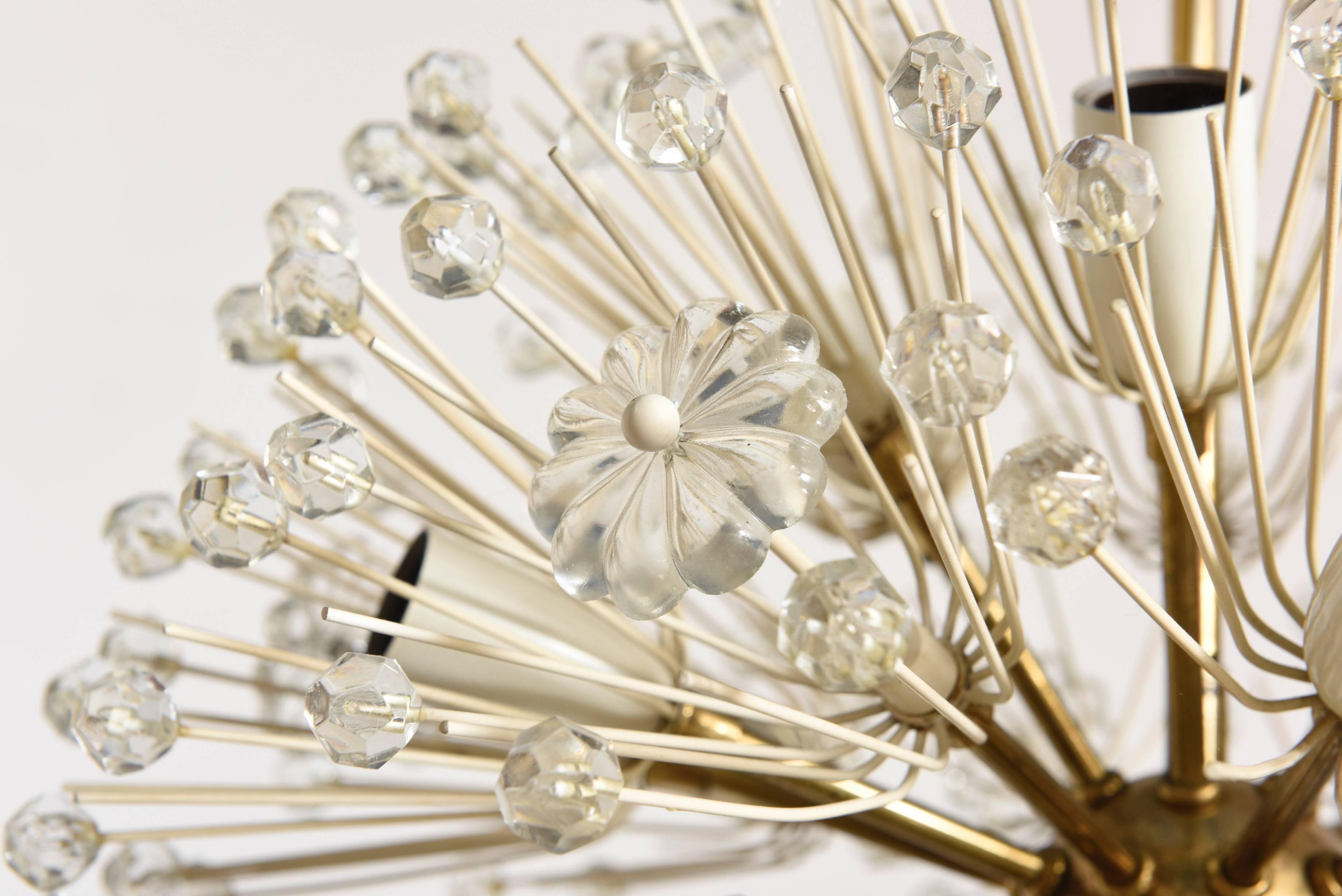 Mid-Century Modern Flower Sputnik Chandelier by Emile Stejnar for Rupert Nikoll For Sale