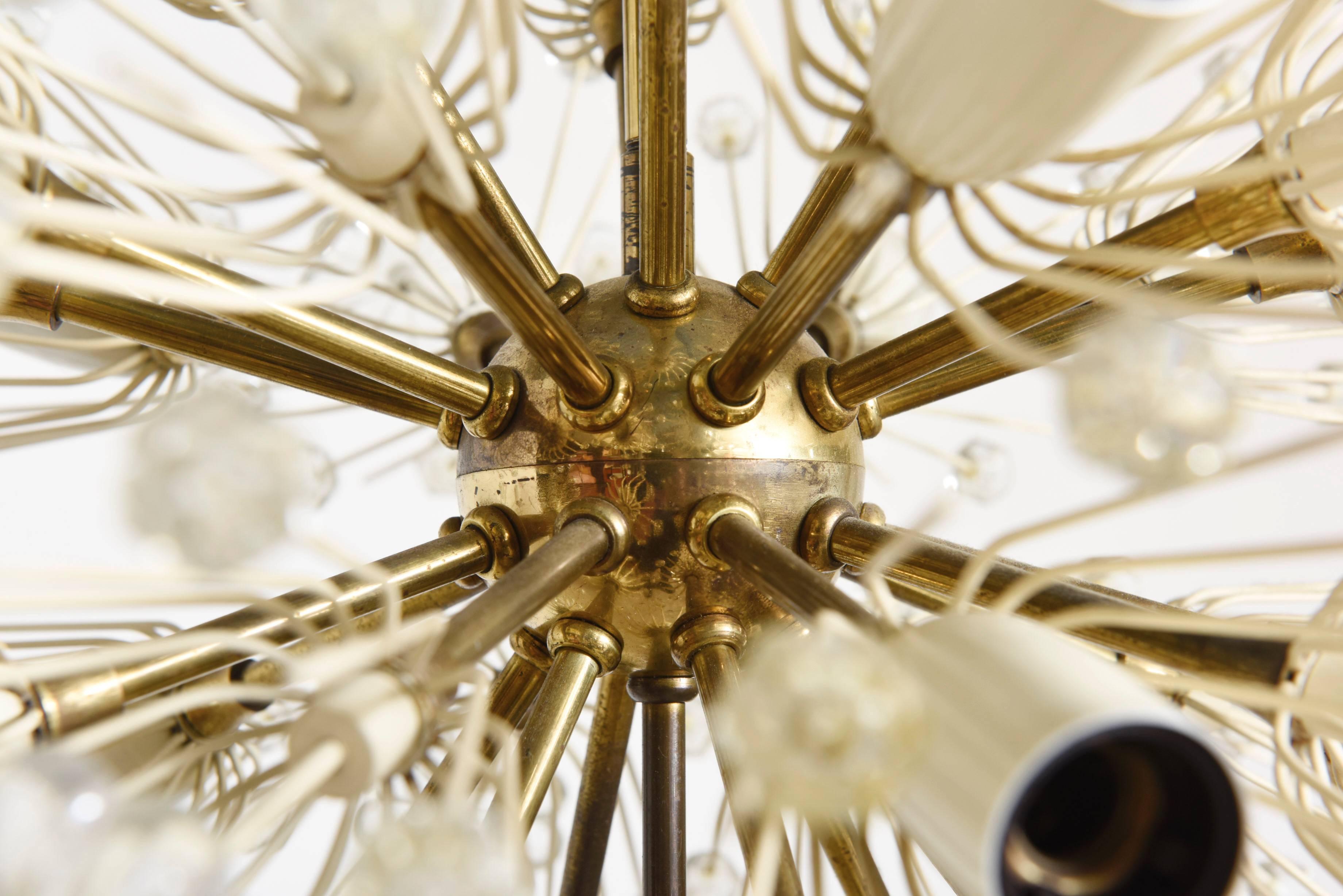 Flower Sputnik Chandelier by Emile Stejnar for Rupert Nikoll In Good Condition For Sale In Antwerp, BE