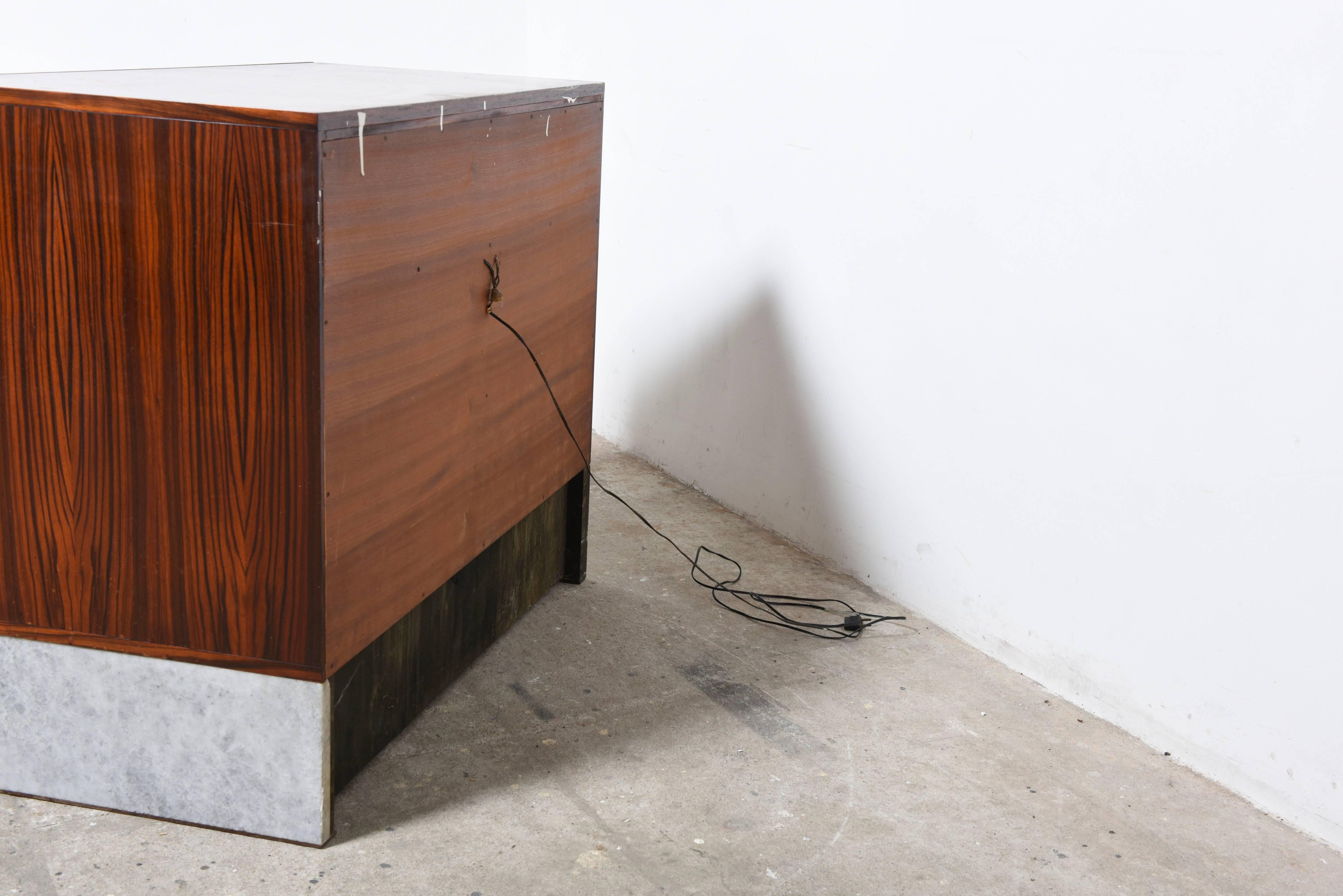 Marble Handcrafted 1960s Brutalist Bar-Sideboard by De Coene Belgium For Sale