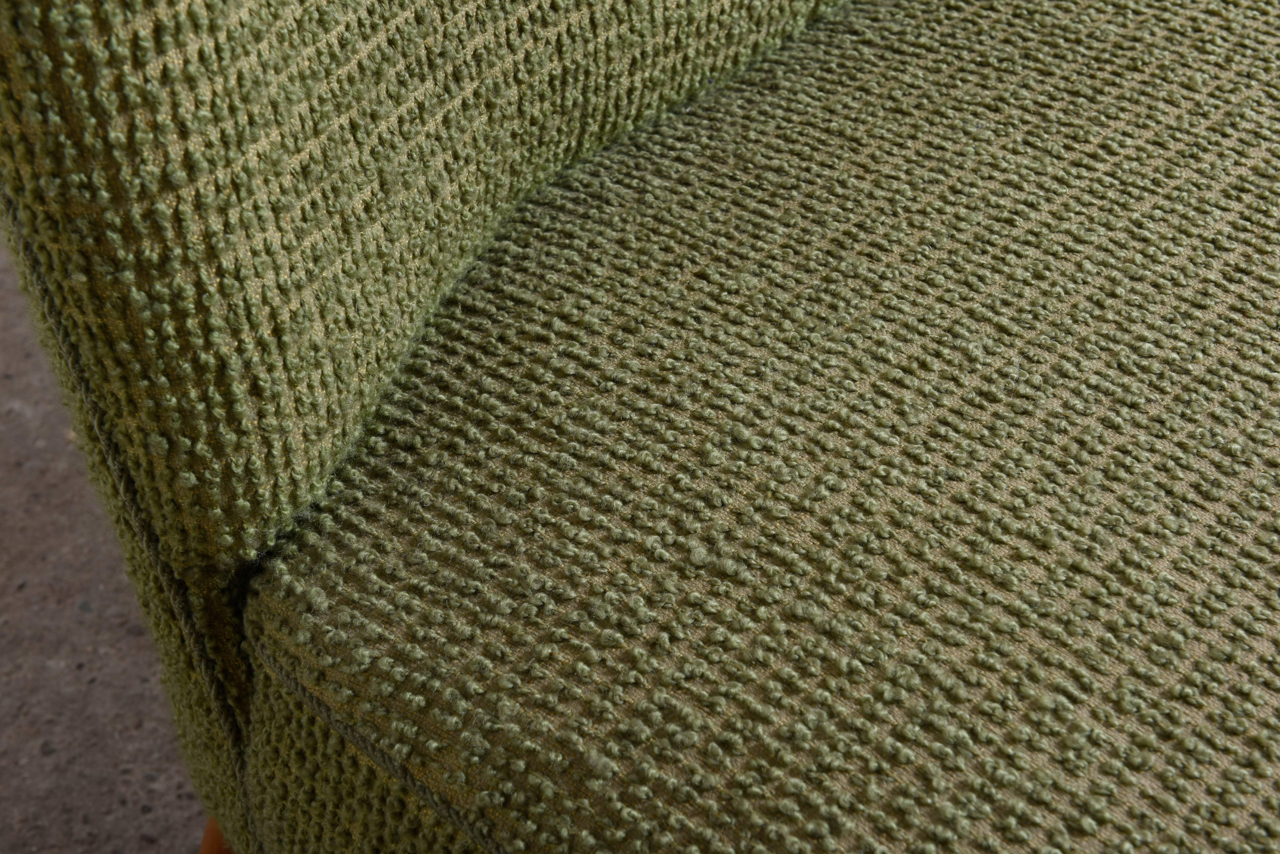 Artifort Green Wool Sofa Loveseat by Theo Ruth 1