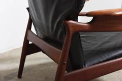 Danish Modern Reclining Lounge Wingback Chair