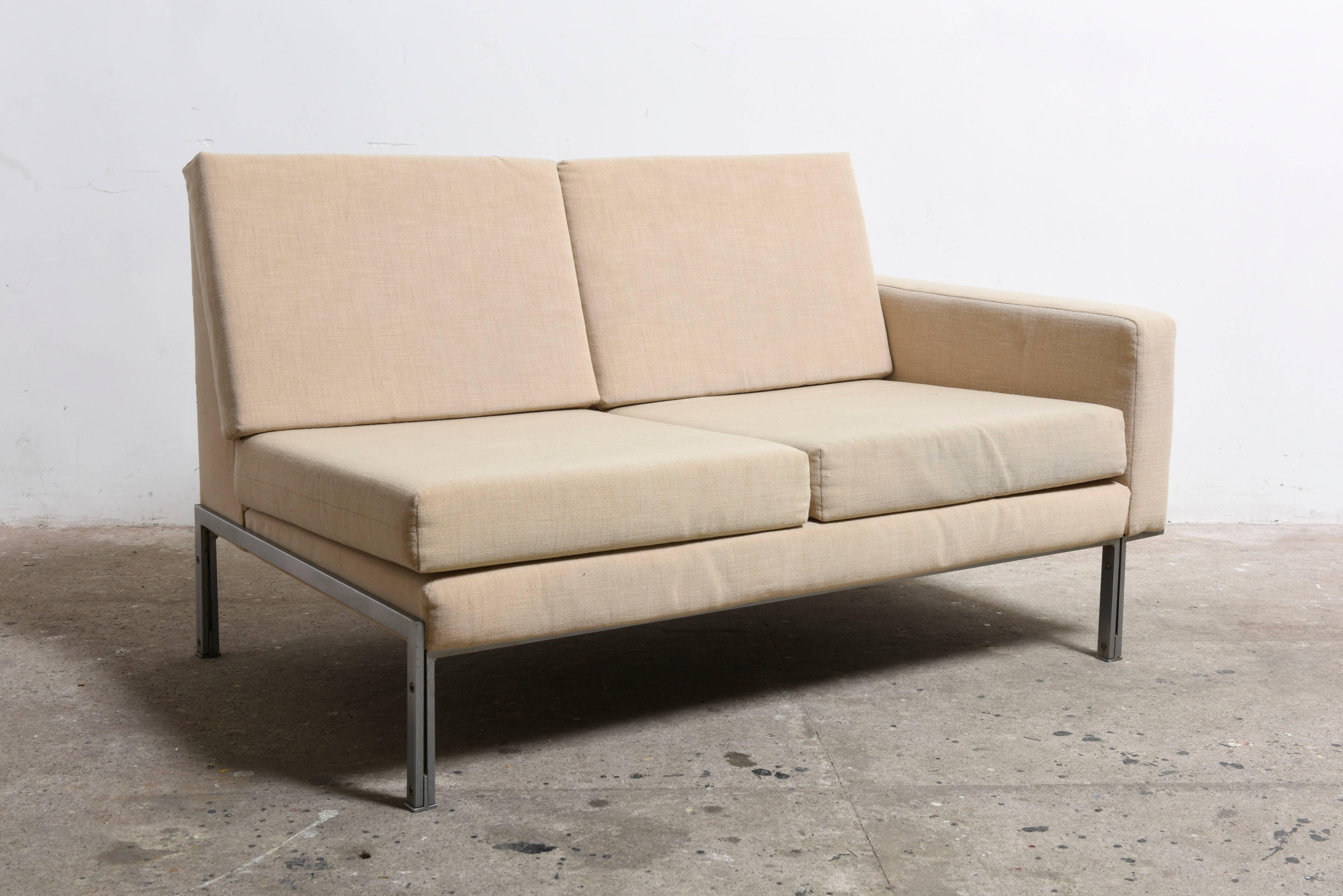 Stainless Steel Mid-Century Modern Modular Sectional Sofa, 1960s For Sale