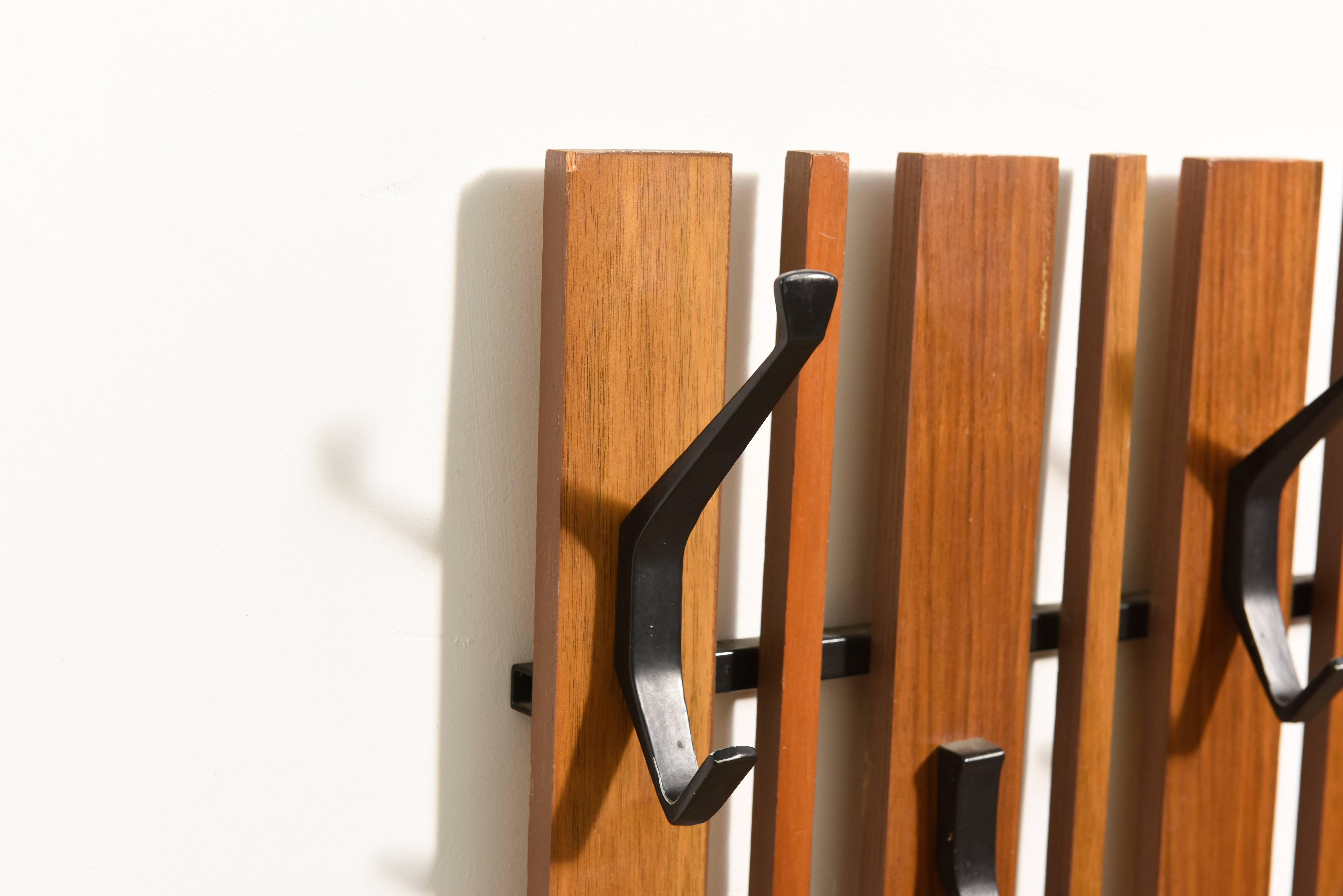 black metal coat rack wall mounted