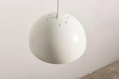 Set of Six Space Age White Metal Dutch"Raak" Pendant Lamps