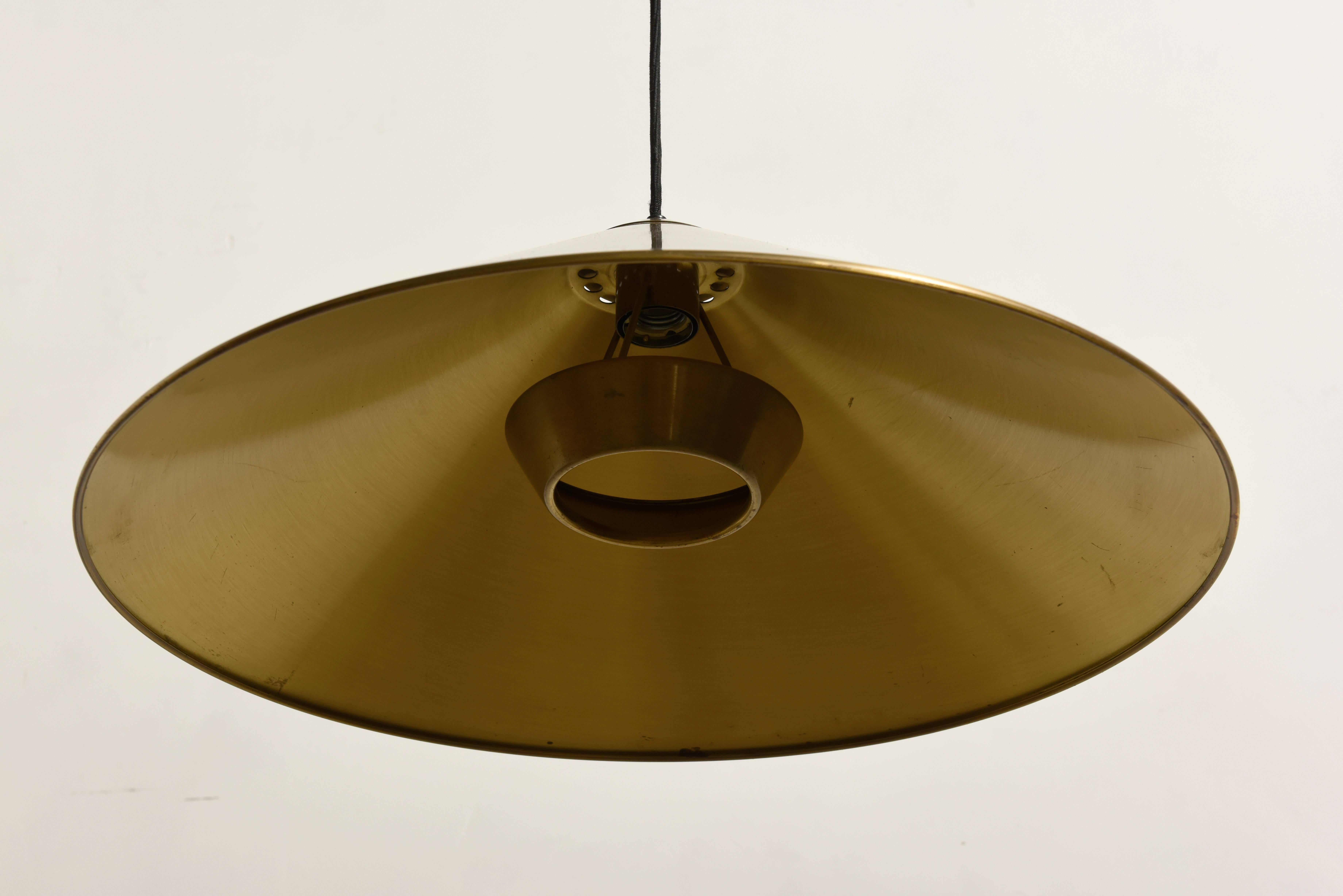 Mid-Century Modern Keos Counter Balance Brass Pendant by Florian Schulz, Germany