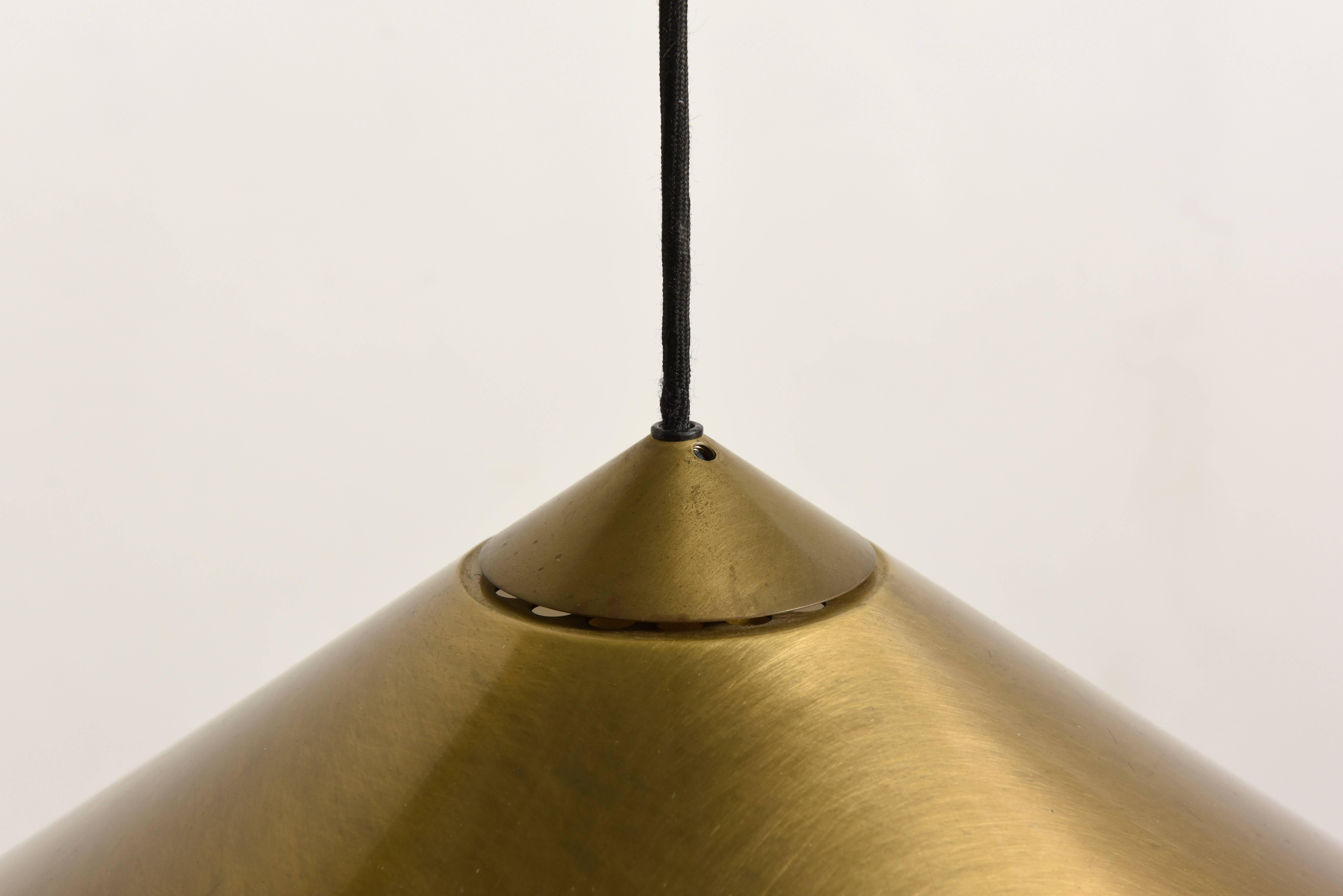 Mid-20th Century Keos Counter Balance Brass Pendant by Florian Schulz, Germany