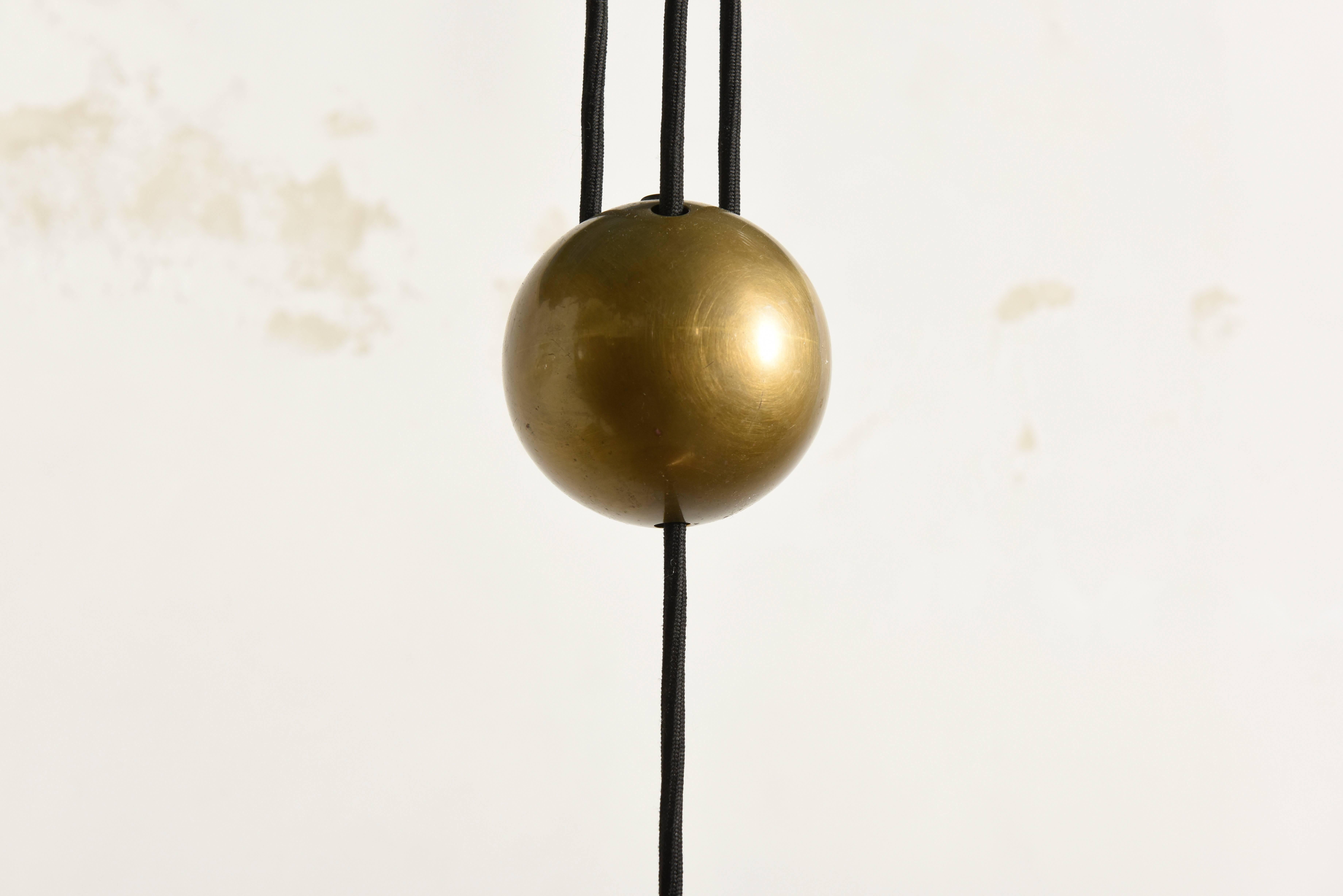 Keos Counter Balance Brass Pendant by Florian Schulz, Germany 1