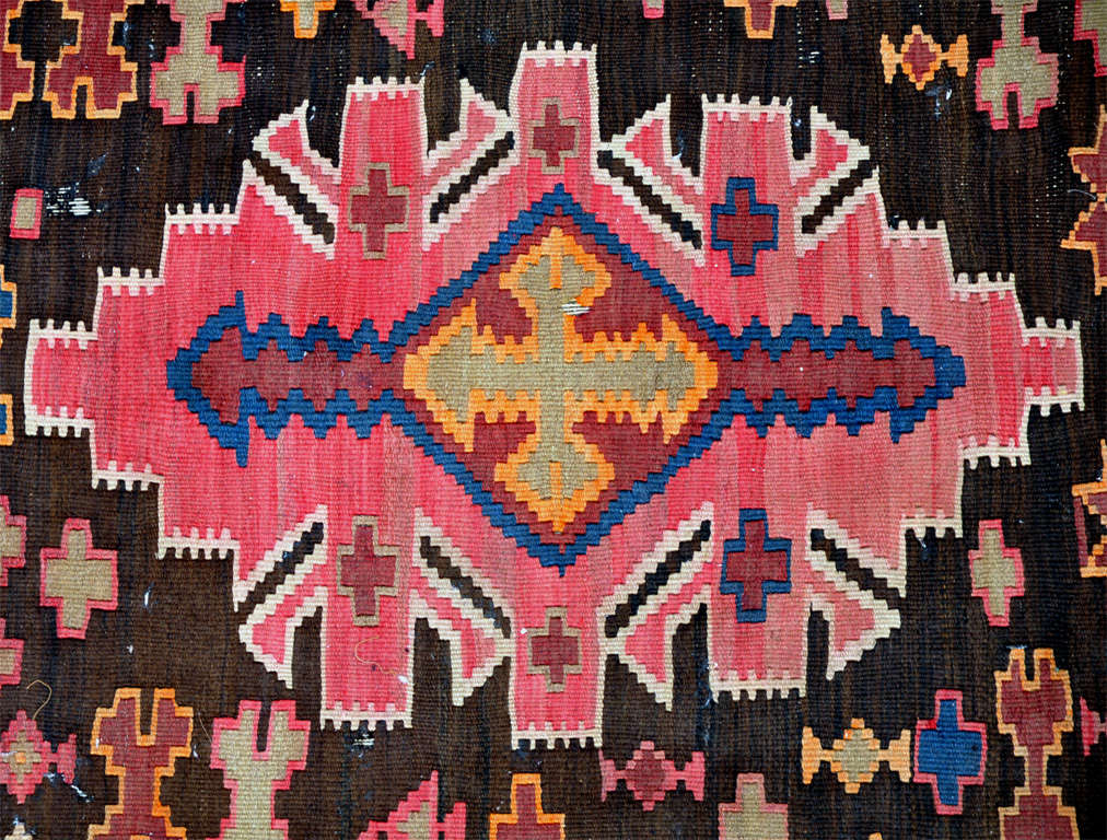 Folk Art Kilim Rug Caucasian For Sale