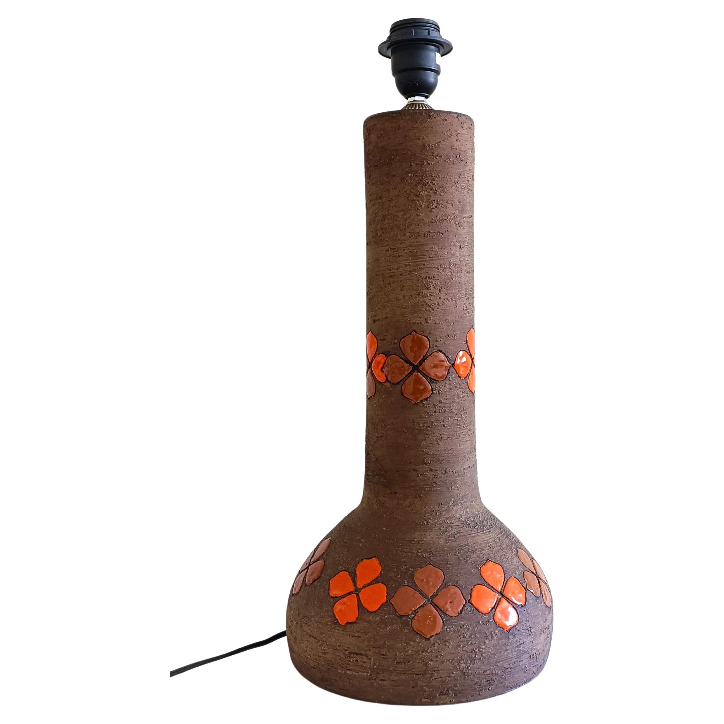Lampada da tavolo brutalista Quadrifoglio Decor di Bitossi by Aldo Londi, Italia anni '60 6