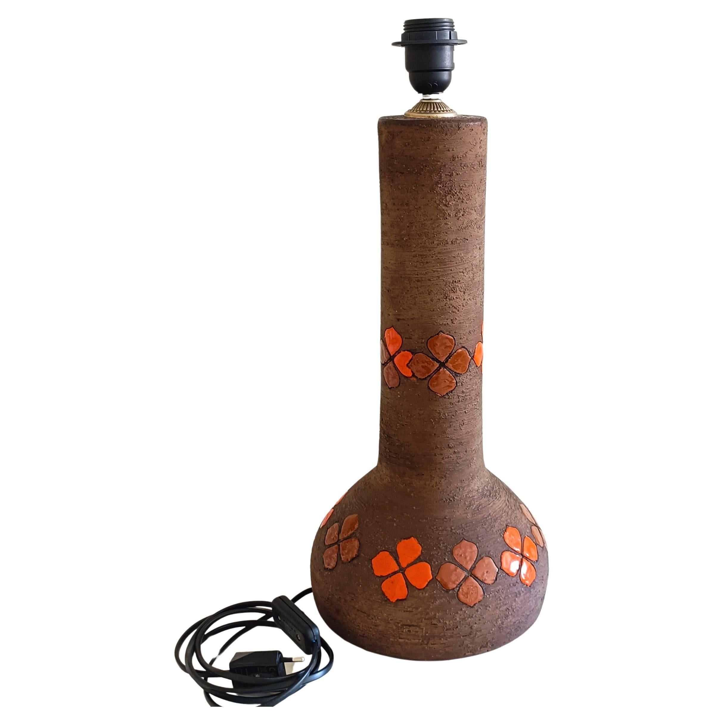Lampada da tavolo brutalista Quadrifoglio Decor di Bitossi by Aldo Londi, Italia anni '60 5