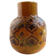 Bitossi by Aldo Londi Spagnolo Decor Ceramic Vase, Italy, 1960s