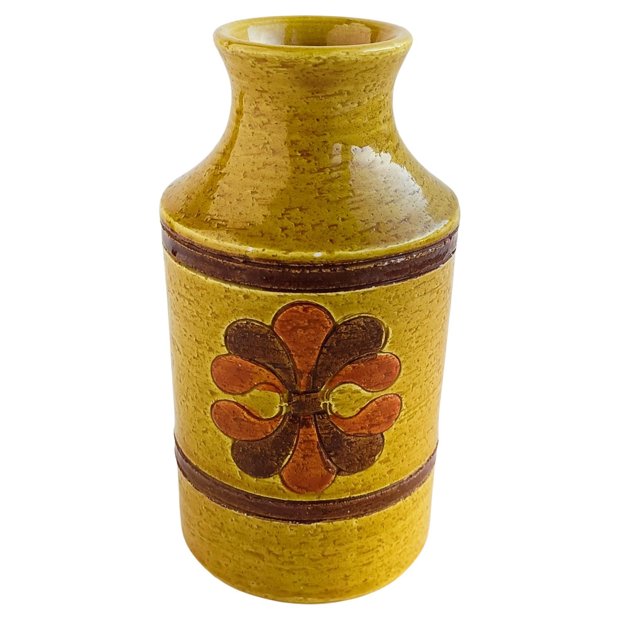 Mid-Century Modern Vintage Italian Bitossi by Aldo Londi Mid Century Modern Ceramic Vase, 1960s For Sale