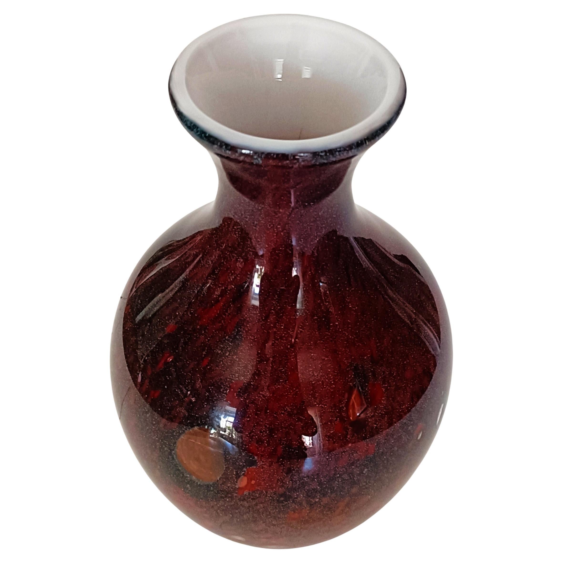 Vintage Mid Century Modern Hand Blown Sommerso Murano Glass Vase, Italy, 1950s In Excellent Condition In Valencia, VC