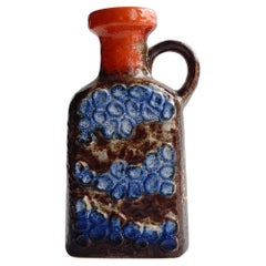 Fette Lava Westdeutsche Dümler & Breiden Vintage Keramik Krug Vase, 1960er Jahre