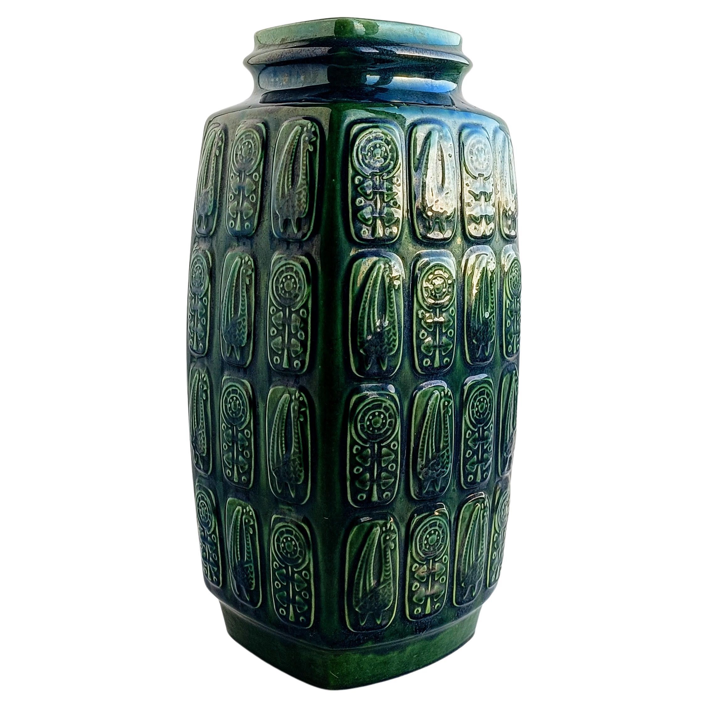 Elegant XL Vintage West German Pottery Vase by Bodo Mans for Bay Ceramic, 1960s
