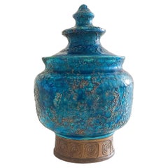 Bitossi by Aldo Londi for Rosenthal Netter Pagoda Shaped Lidded Jar, Italy 1960s