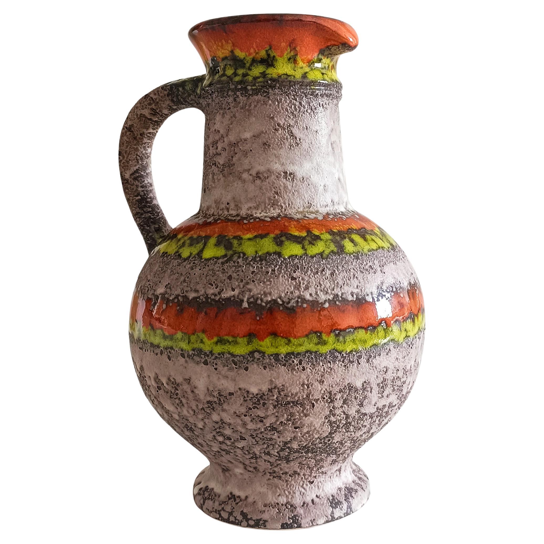 Mid Century West German Ceramic Pitcher by Heinz Hommerich for Übelacker, 1960s For Sale 3