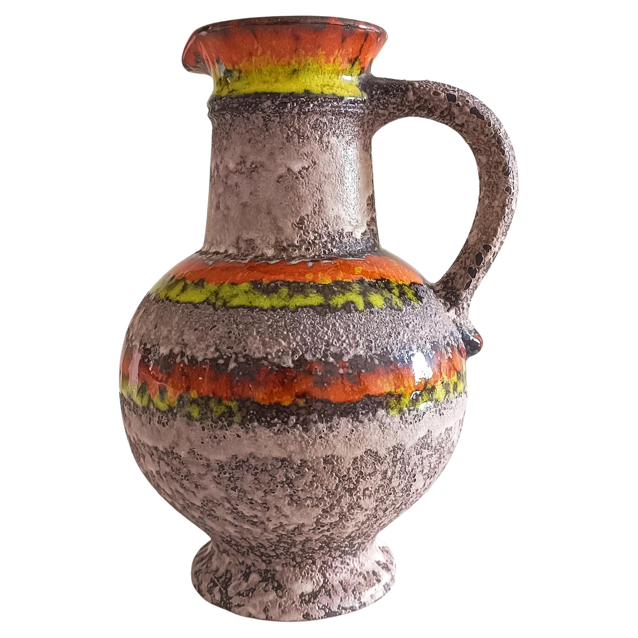 Brocca in ceramica della Germania Occidentale di metà secolo di Heinz Hommerich per Übelacker, 1960
