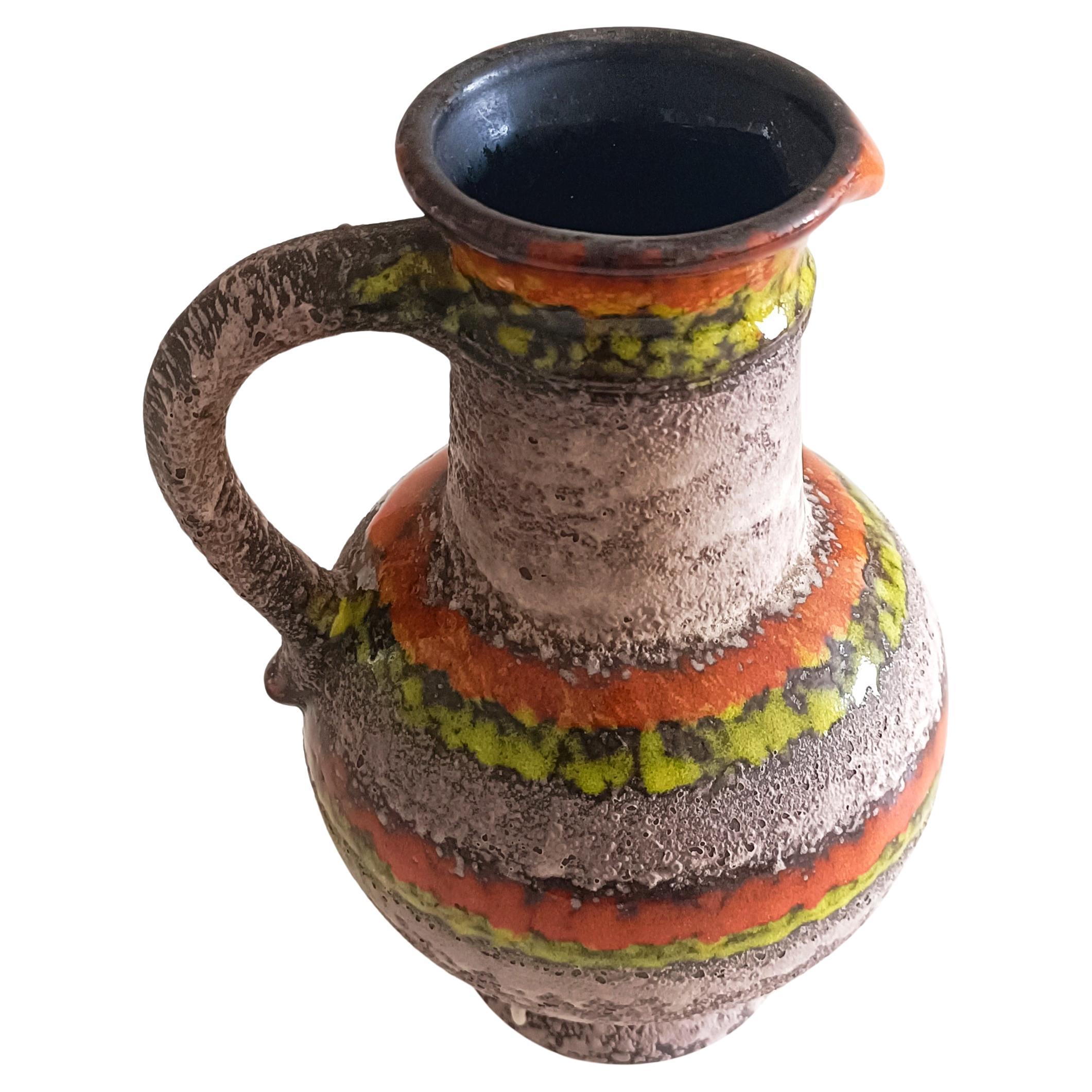 Mid Century West German Ceramic Pitcher by Heinz Hommerich for Übelacker, 1960s For Sale 2