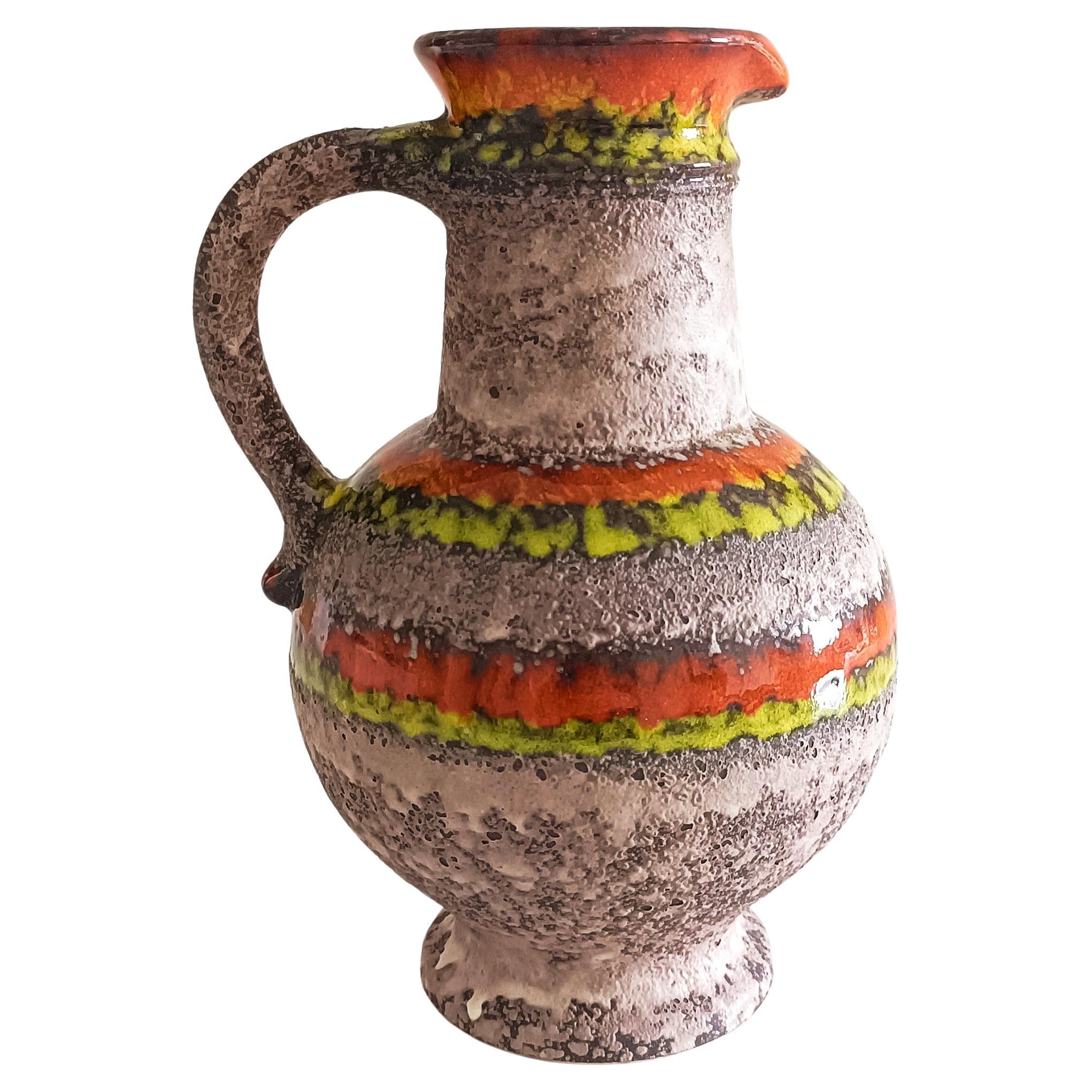 Mid Century West German Ceramic Pitcher by Heinz Hommerich for Übelacker, 1960s For Sale 1