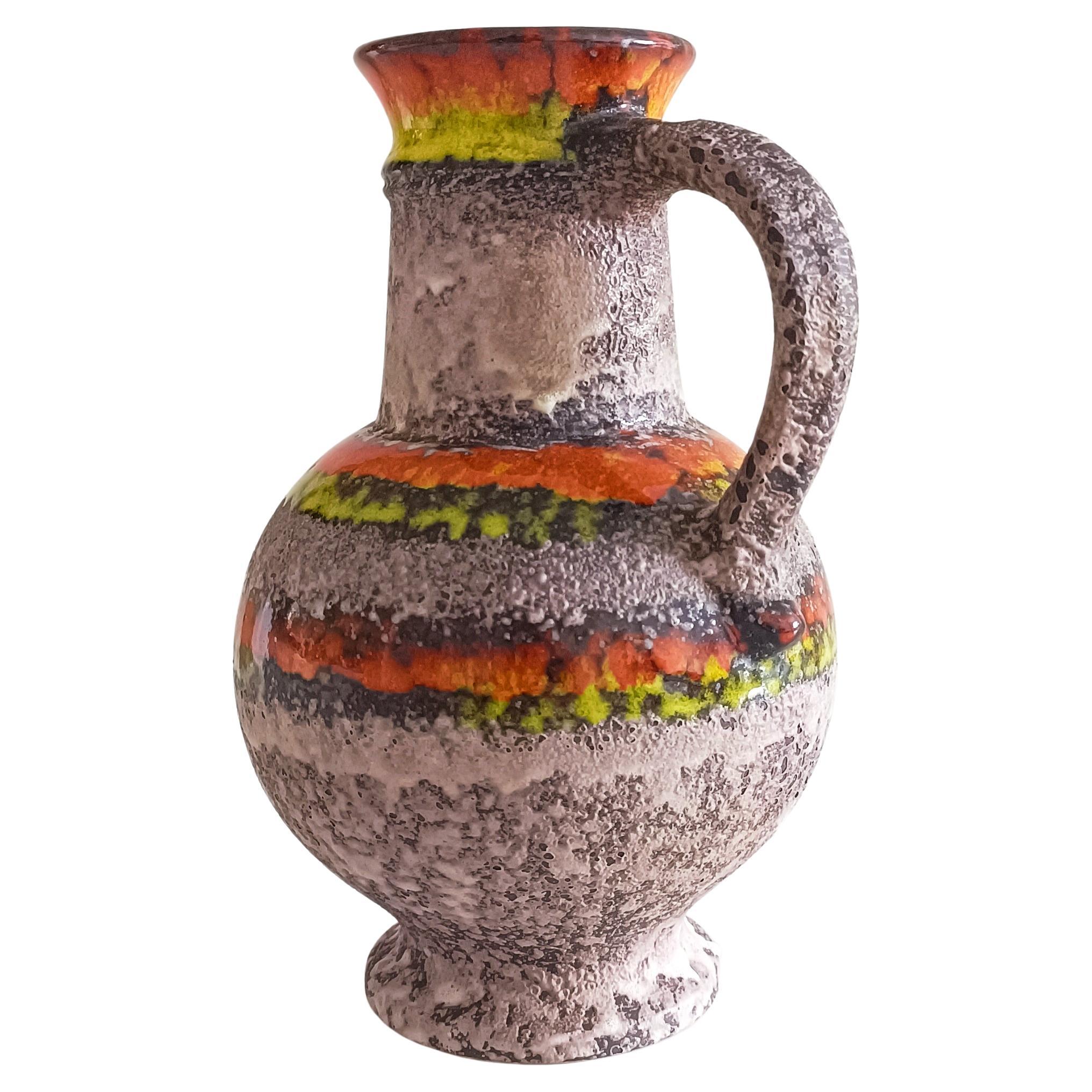 Mid-Century Modern Mid Century West German Ceramic Pitcher by Heinz Hommerich for Übelacker, 1960s For Sale