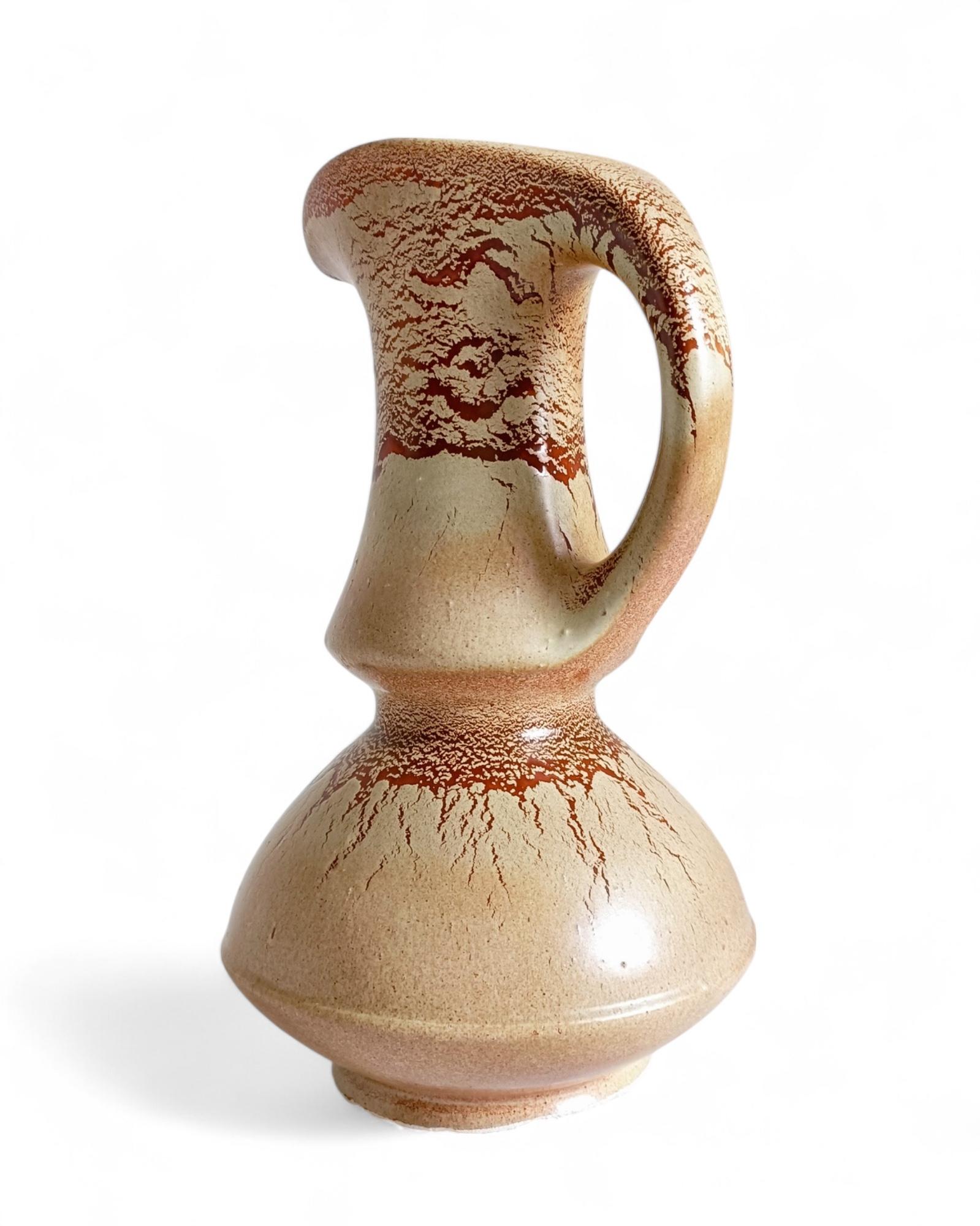 Italiano Vaso a brocca in ceramica di metà secolo firmato Bertoncello by Roberto Rigon, Italia, anni '60 in vendita