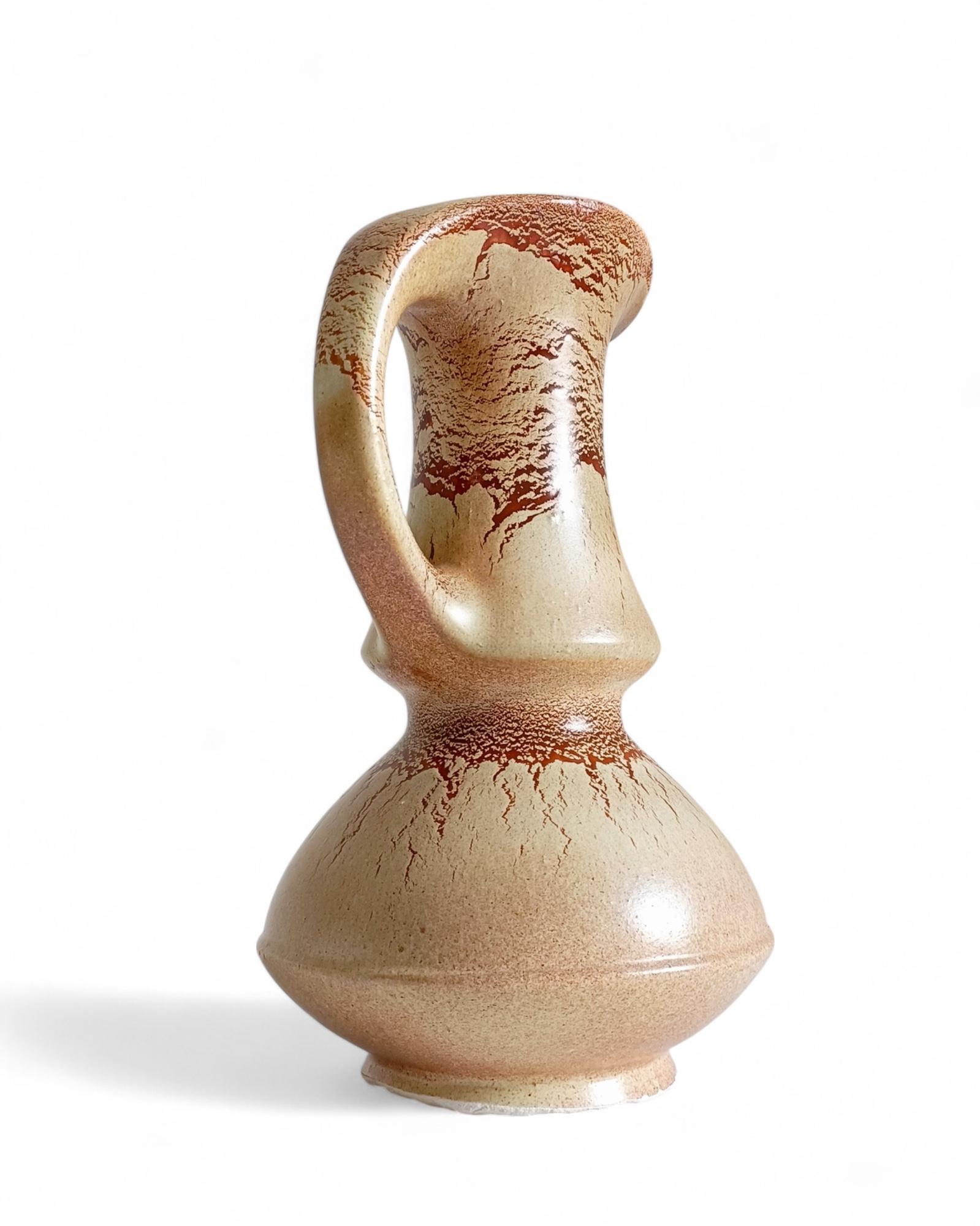 Ceramica Vaso a brocca in ceramica di metà secolo firmato Bertoncello by Roberto Rigon, Italia, anni '60 in vendita