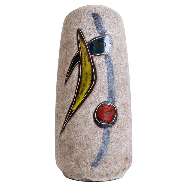 Mid-Century Scheurich Abstract Modernist Ceramic Vase, West Germany, 1960s