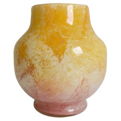 Cristallerie de Clichy French Art Glass Vase, Belle Époque, circa 1900