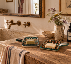 Pair of Robert Picault Ceramic Handled Trays, Vallauris, France, circa 1950s