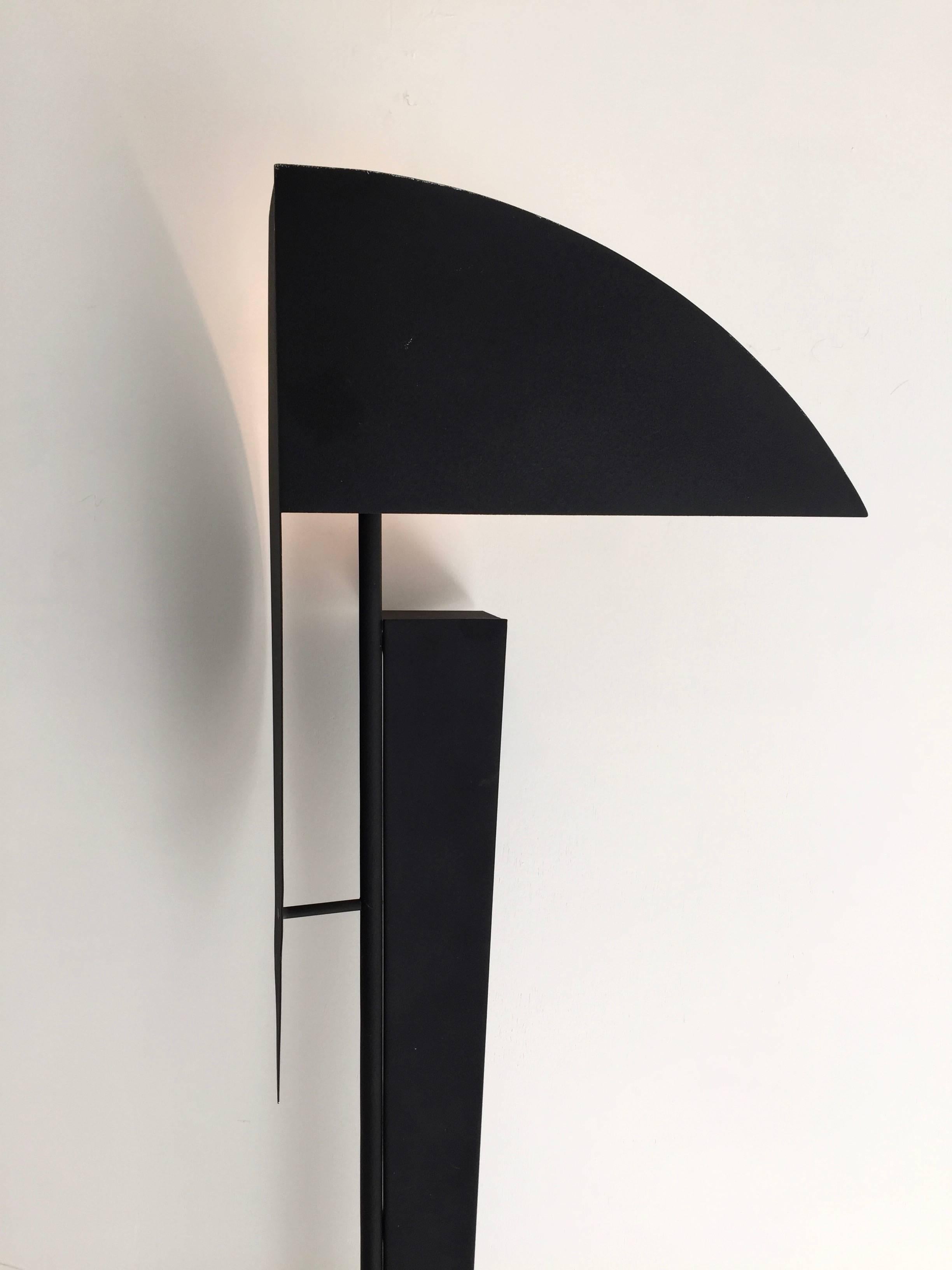 Swiss 1970s Metal Floor / Wall Lamp Sculpture