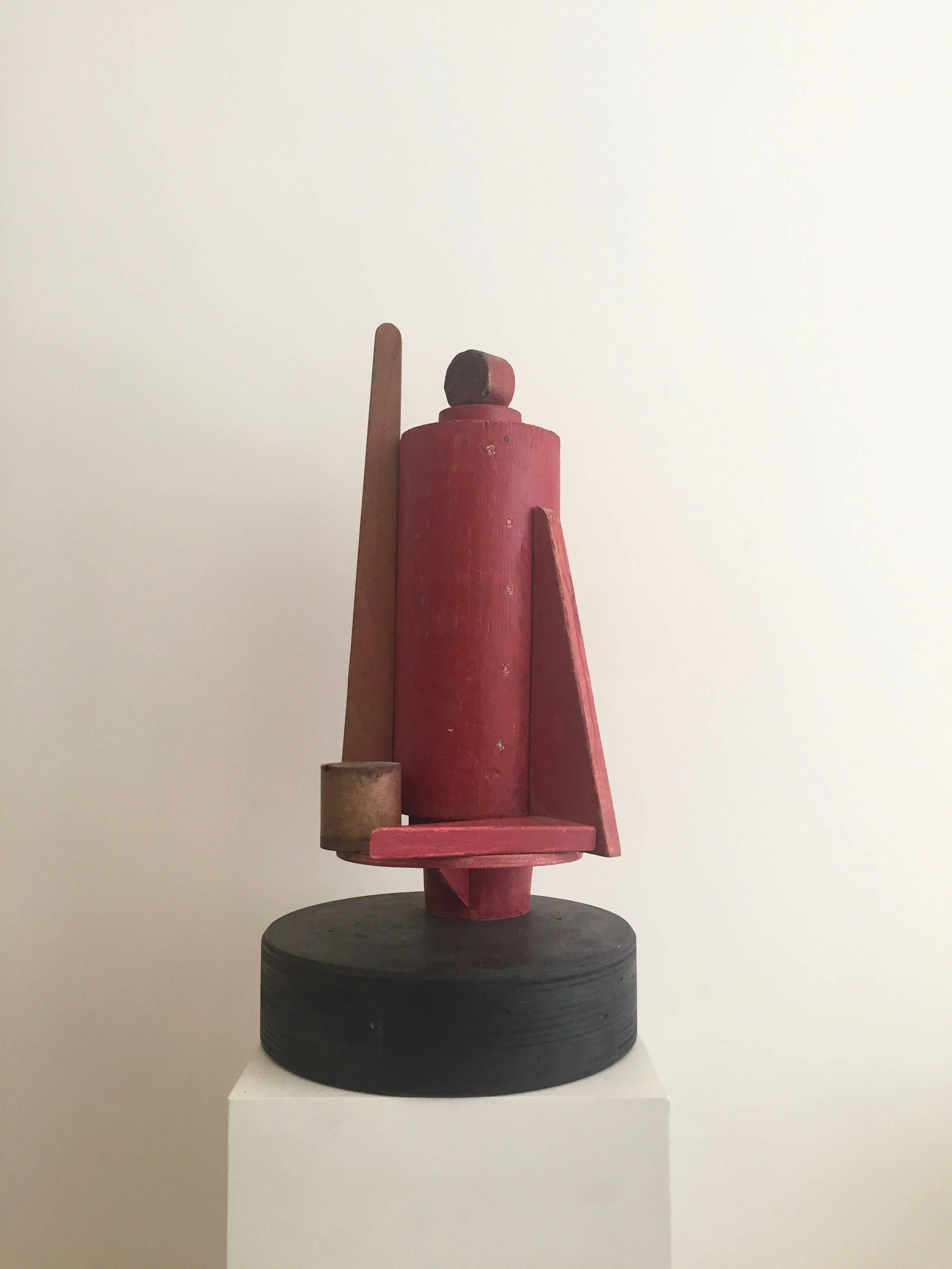 Late 20th Century 1988 Constructivist Wooden Sculpture 