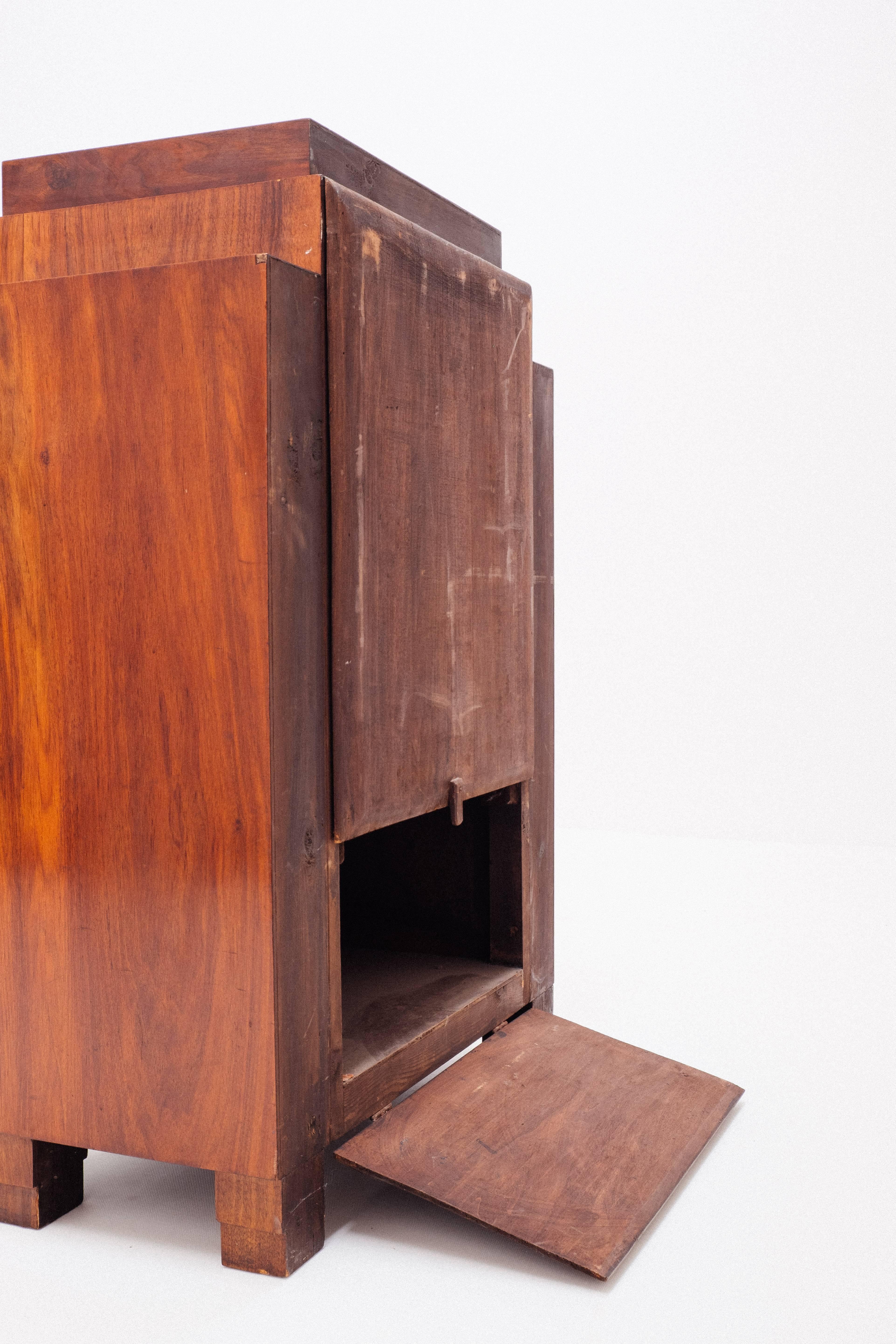 1920 Art Deco / Modernist Architectural Bar Cabinet 1