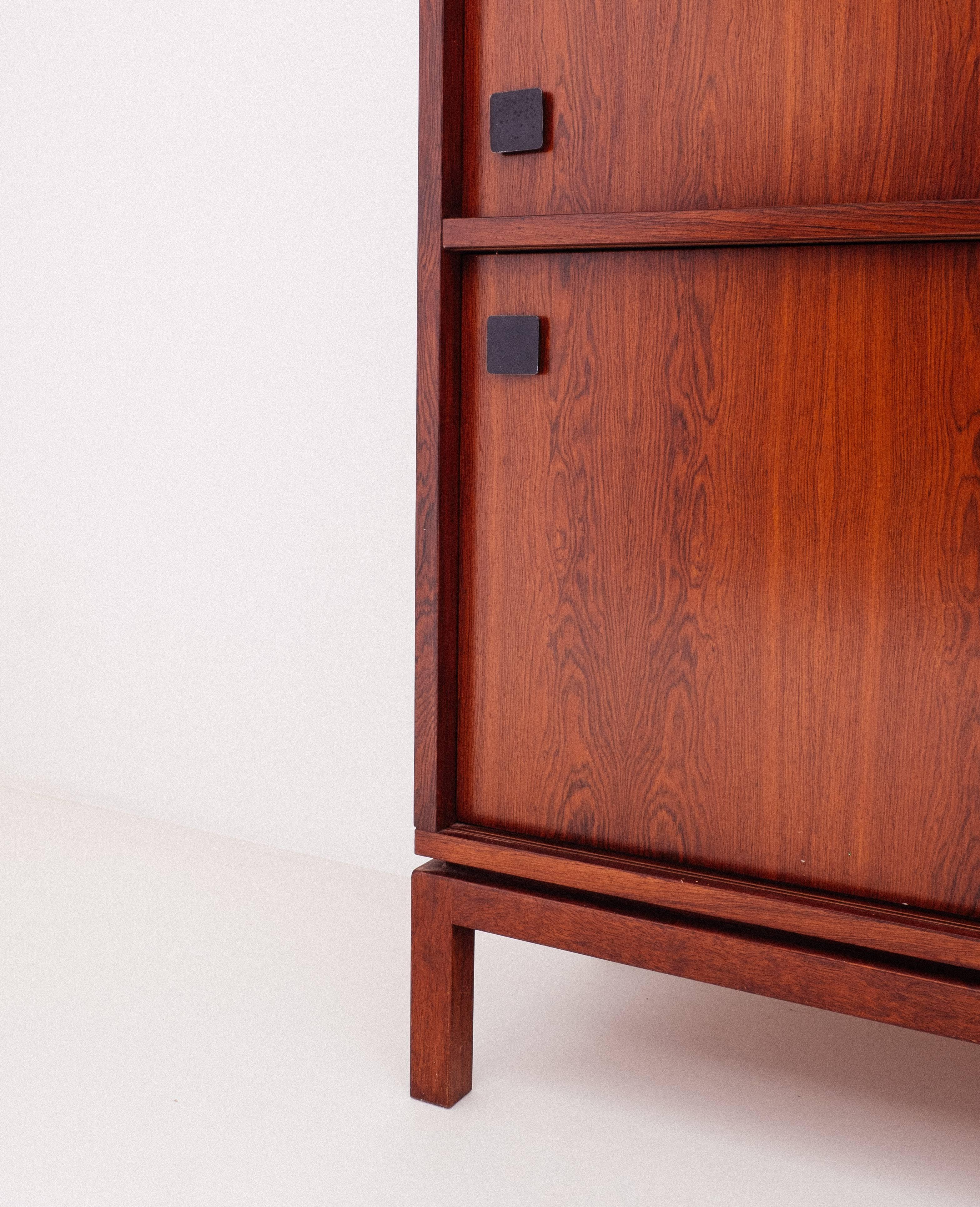 Mid-20th Century 1964 Modernist Rosewood Extra Large High Cabinet by Alfred Hendrickx for Belform For Sale