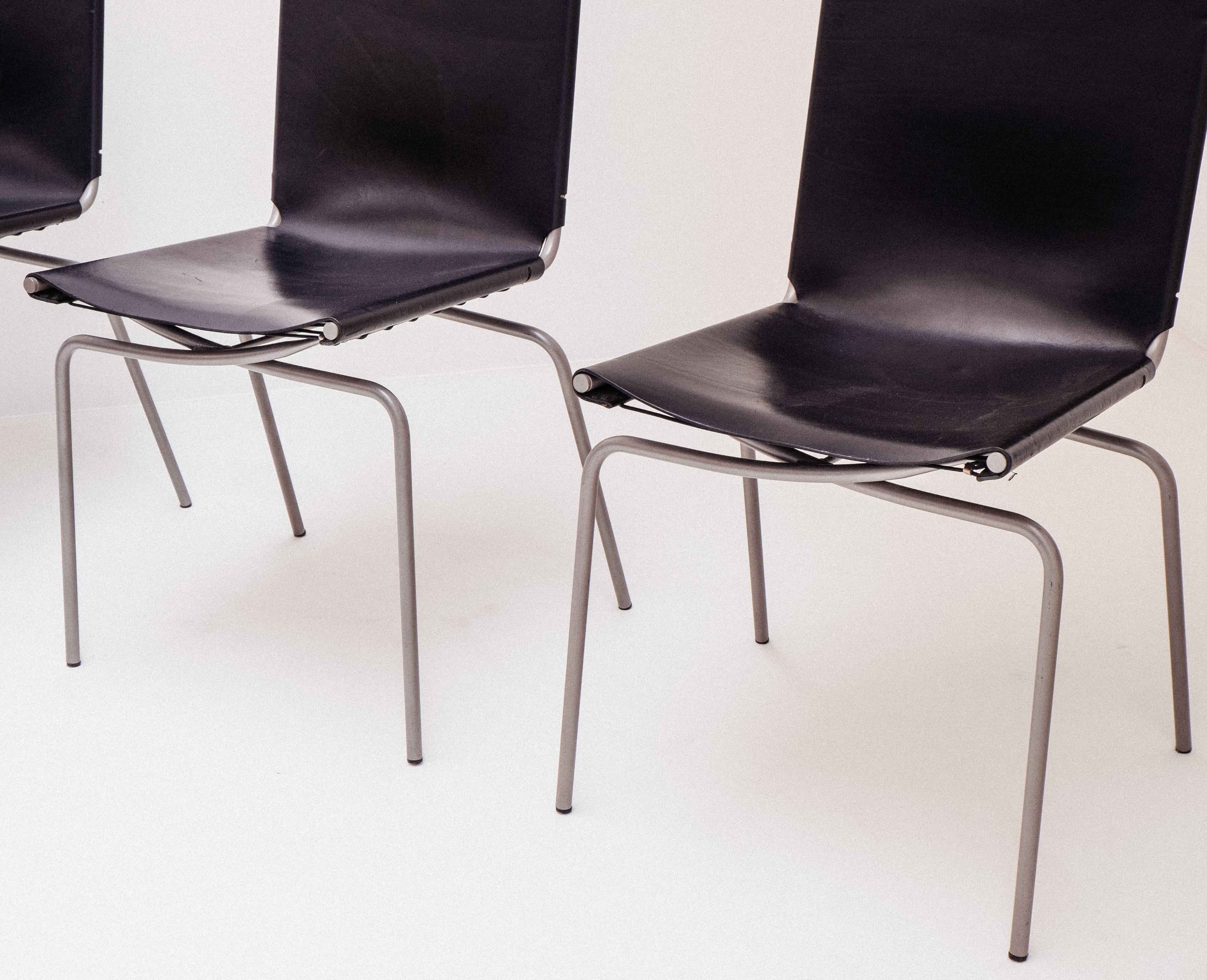 Late 20th Century 1998 Fabiaan Van Severen Crossed Legs Chairs For Sale
