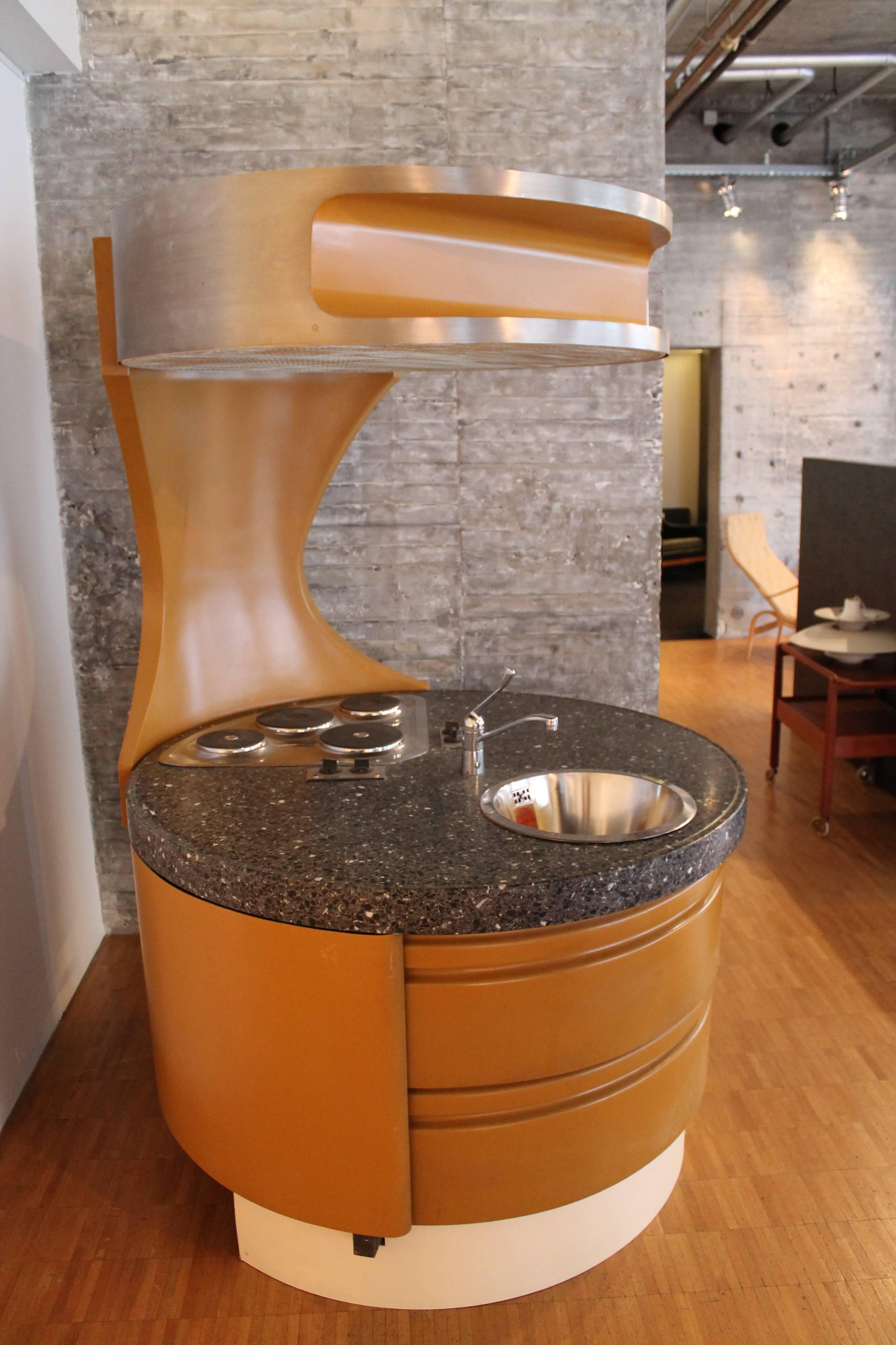 Mid-20th Century Fantastic Rotating Pop Art Kitchen by Alno, Germany, 1960s For Sale