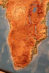 Vintage Relief Map of Africa, 1970s