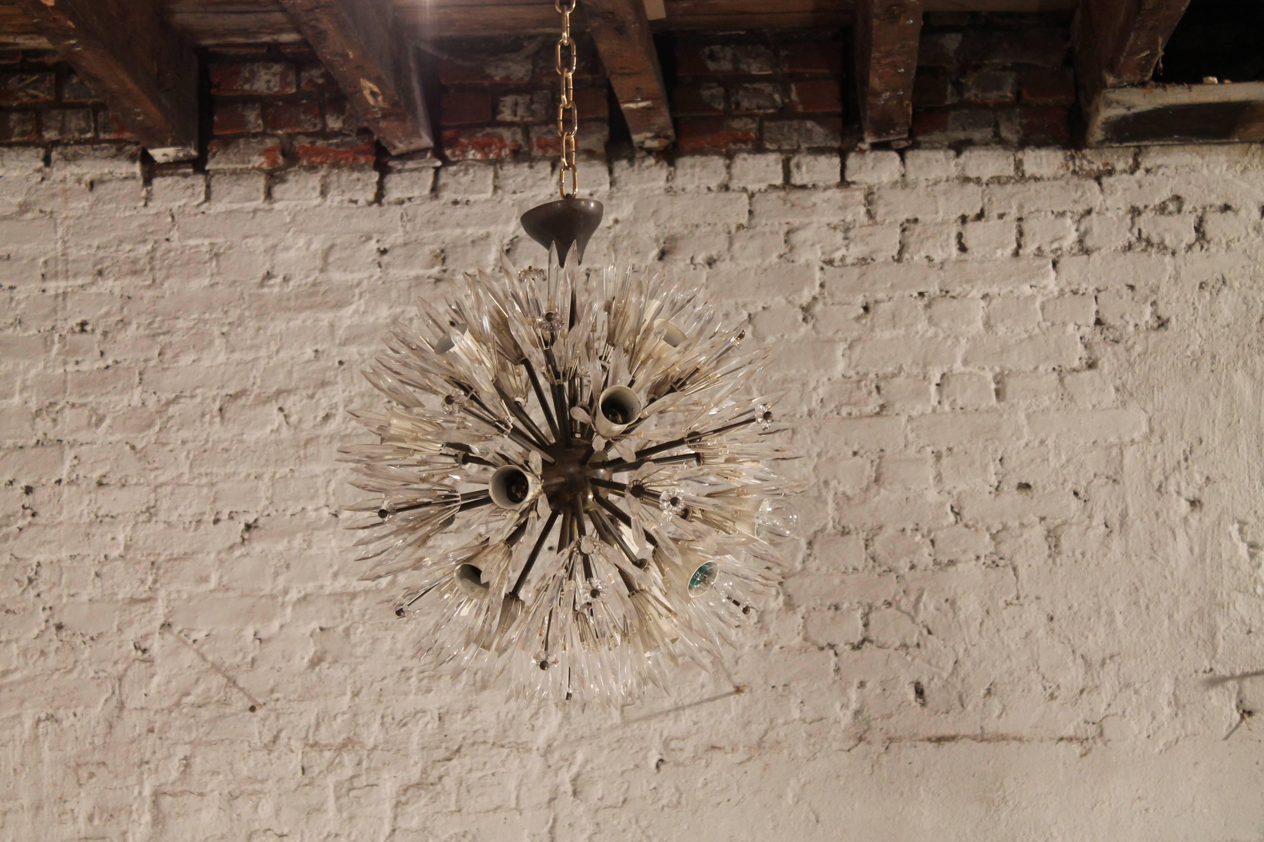 Acrylic Emil Stejnar Snowflake Sputnik Chandelier