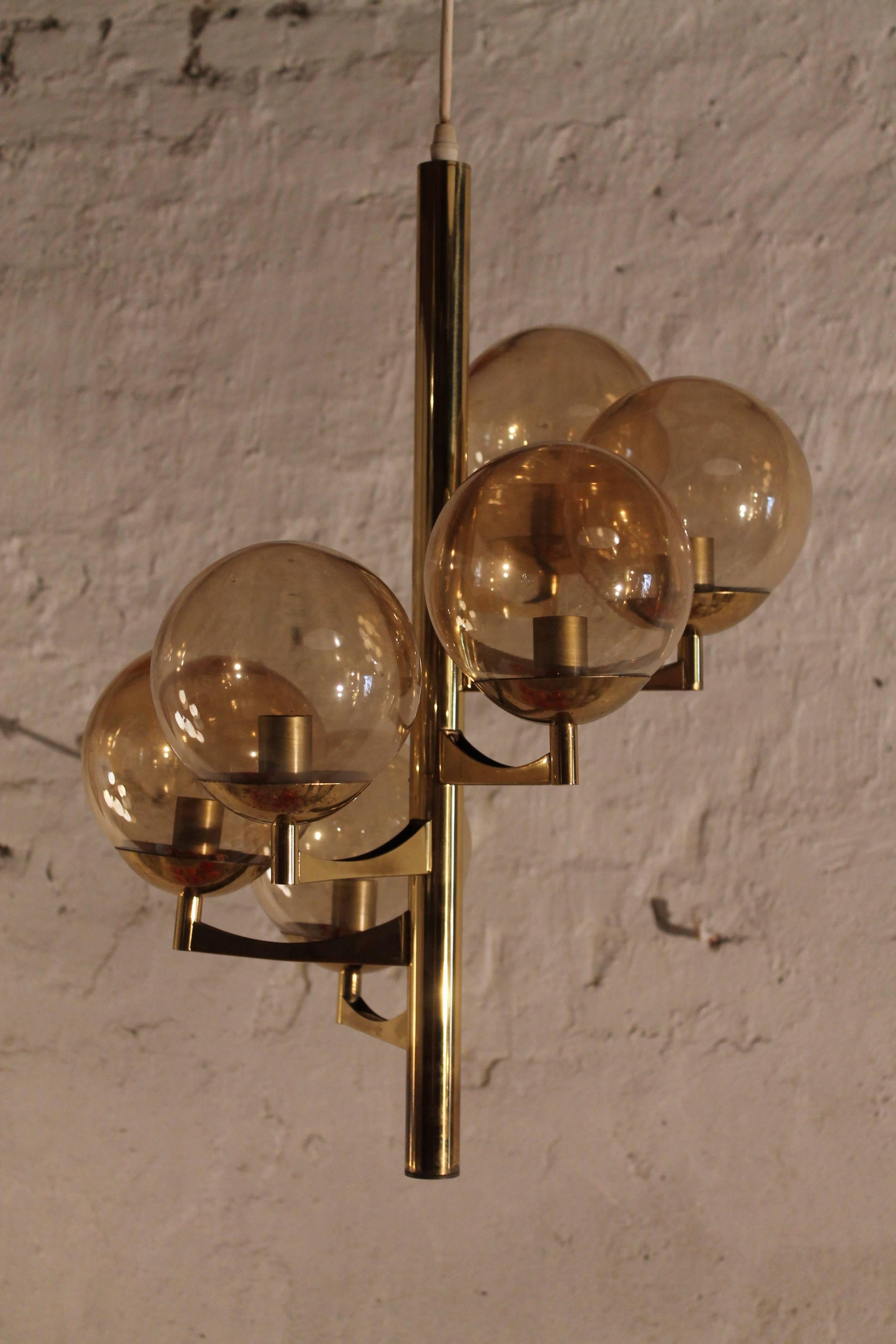 Glass ball chandelier by Hans-Agne Jacobsen, 1960s

Also wired for US use.
