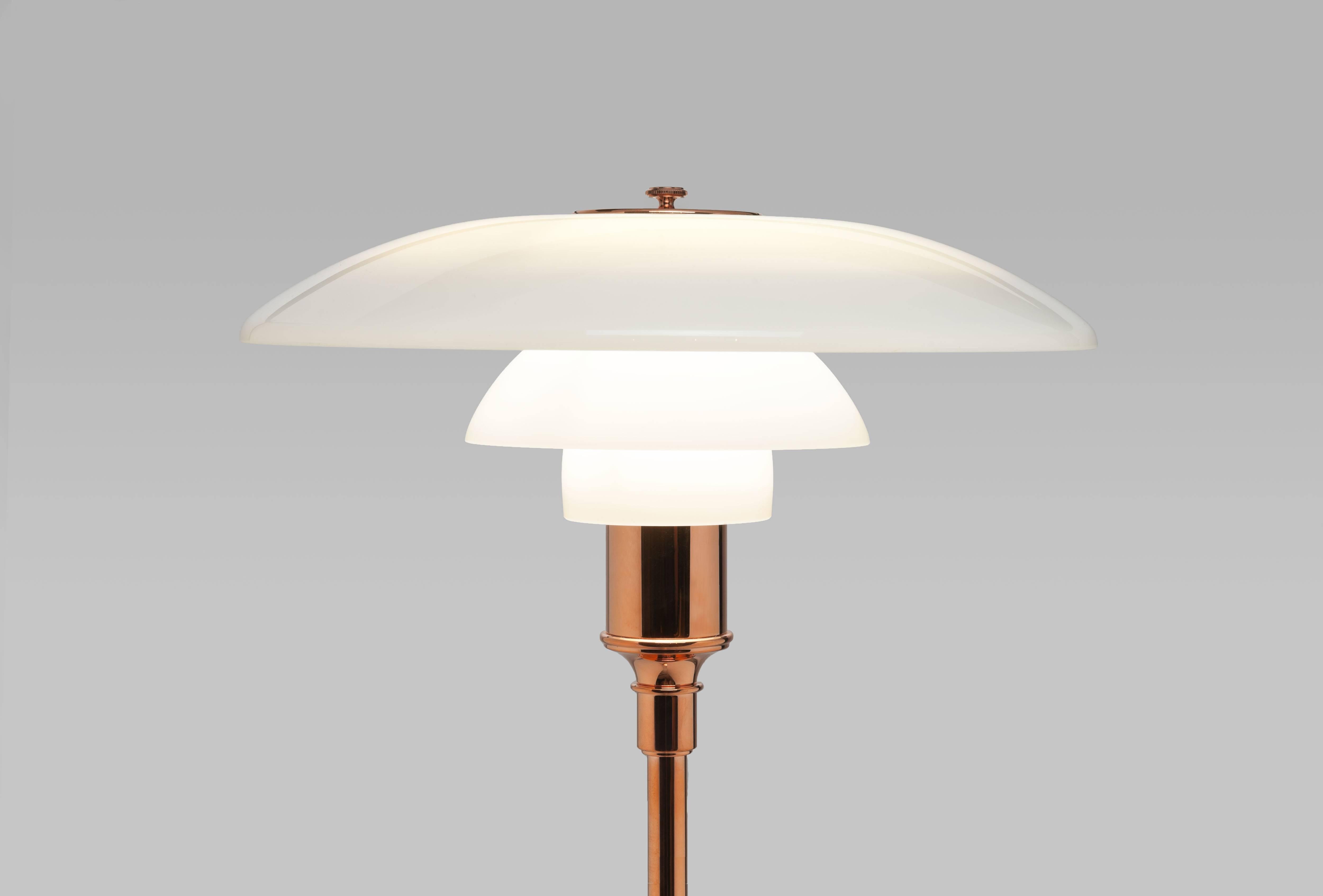 Poul Henningsen Limited Edition PH 3½-2½ Copper and Glass Floor Lamp In Excellent Condition In Utrecht, NL
