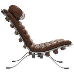 Bronze Leather Arne Norell ARI Lounge Chair