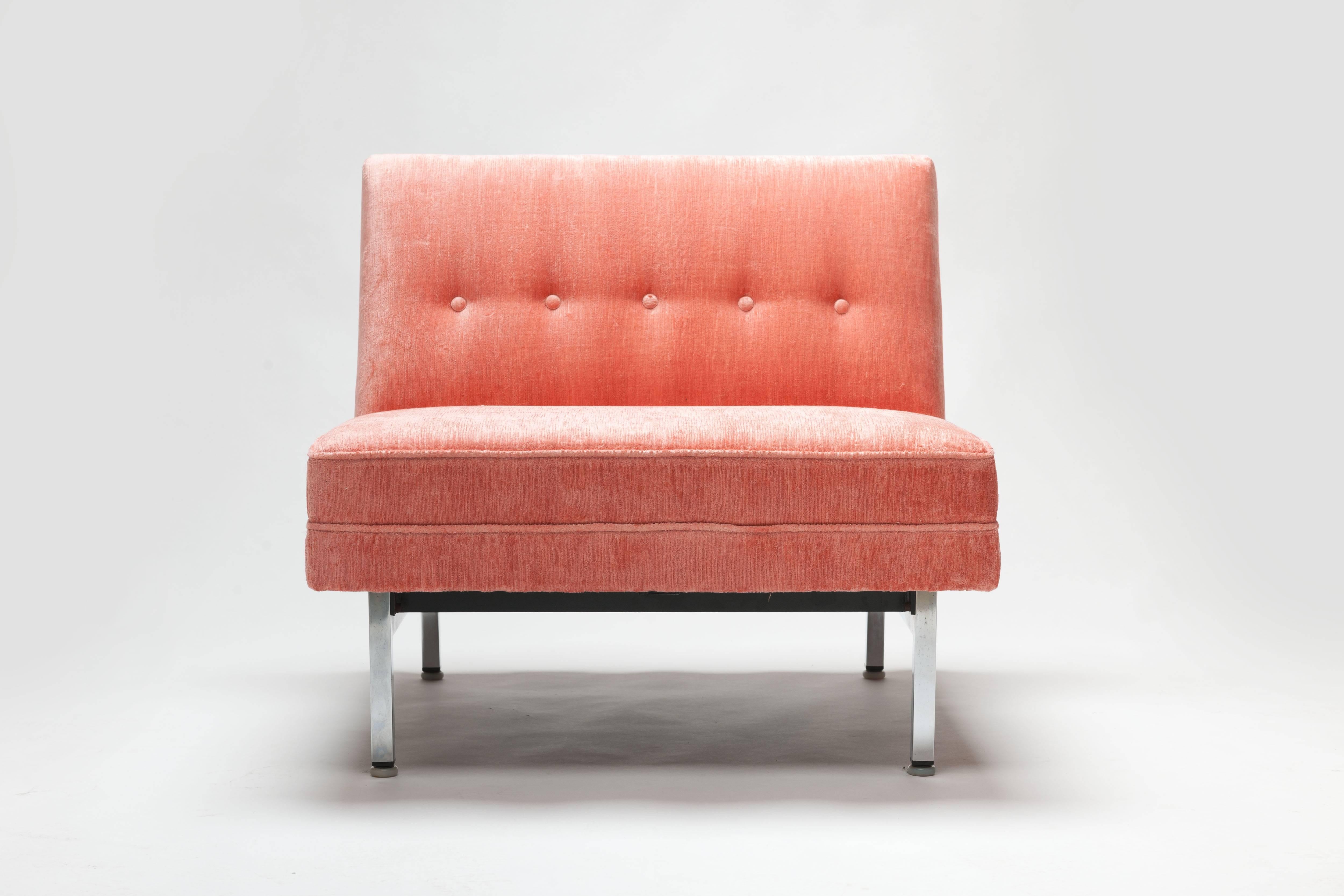 Mid-Century Modern Pink George Nelson Modular Seating Series Chair by Herman Miller