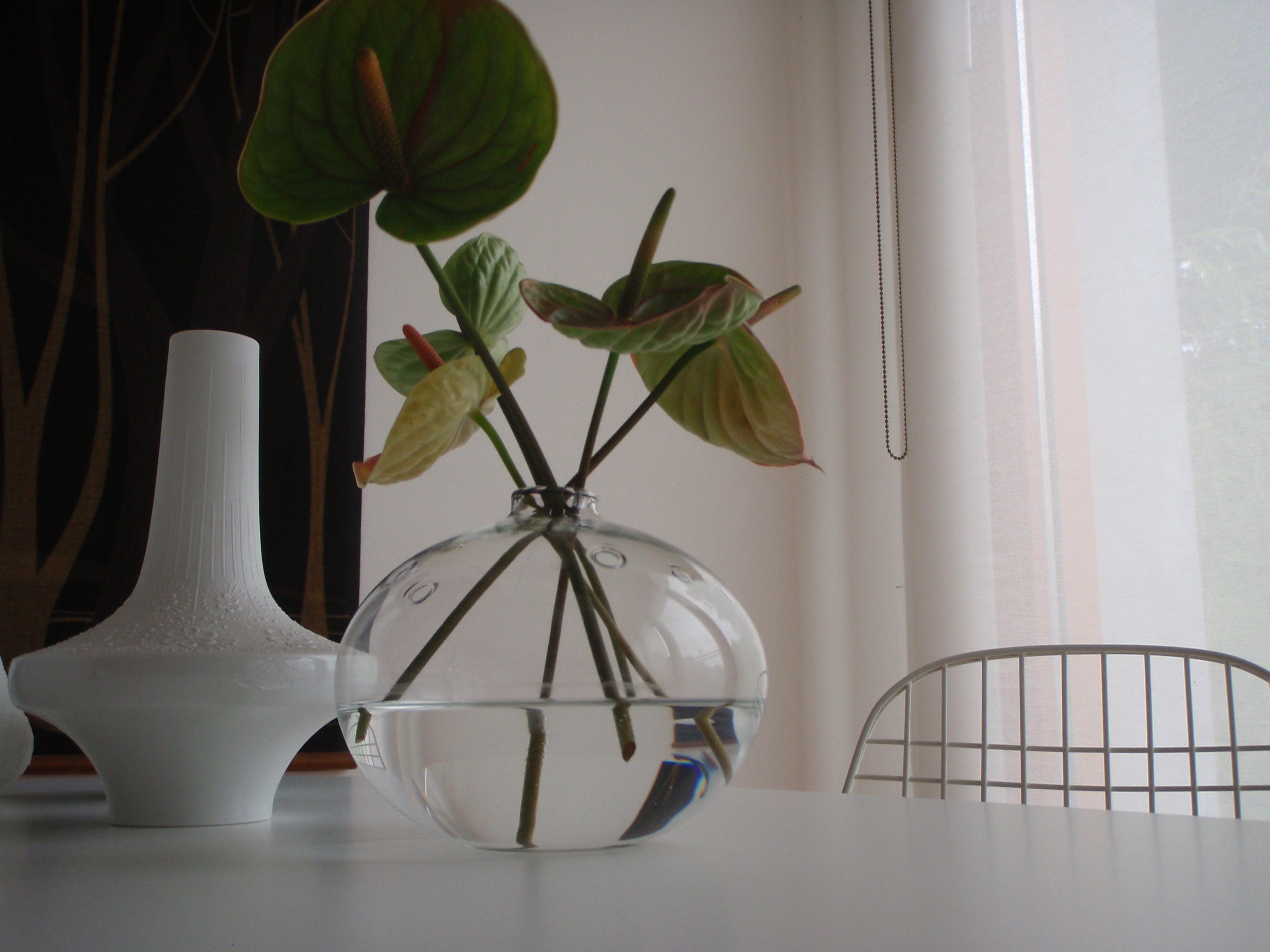 Paire de vases 'Hull' Vases Ikebana, par Michael Bang pour Holmegaard, Danemark 