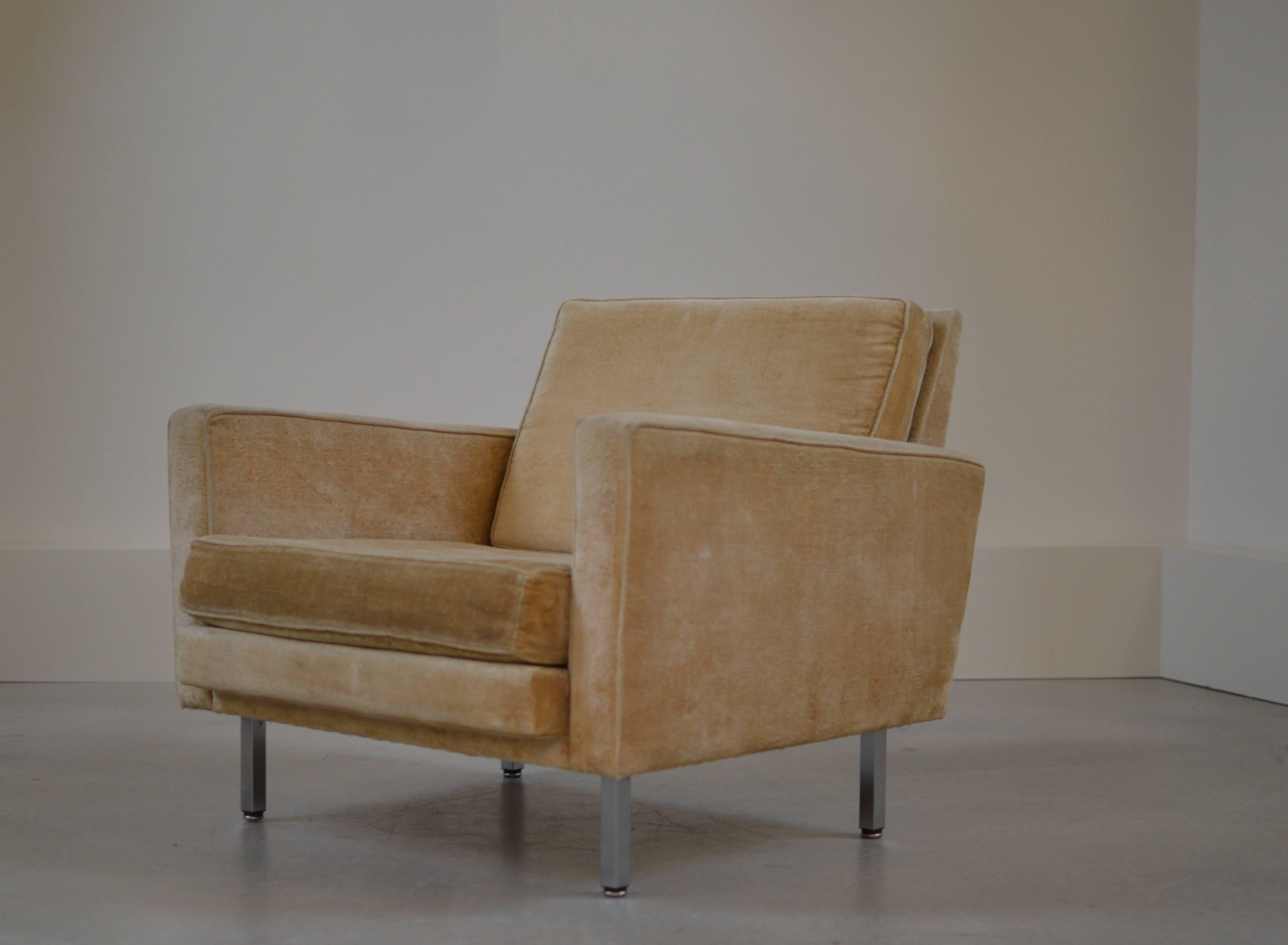 American Pair of 'Loose Cushion' Chairs By George Nelson for Herman Miller 